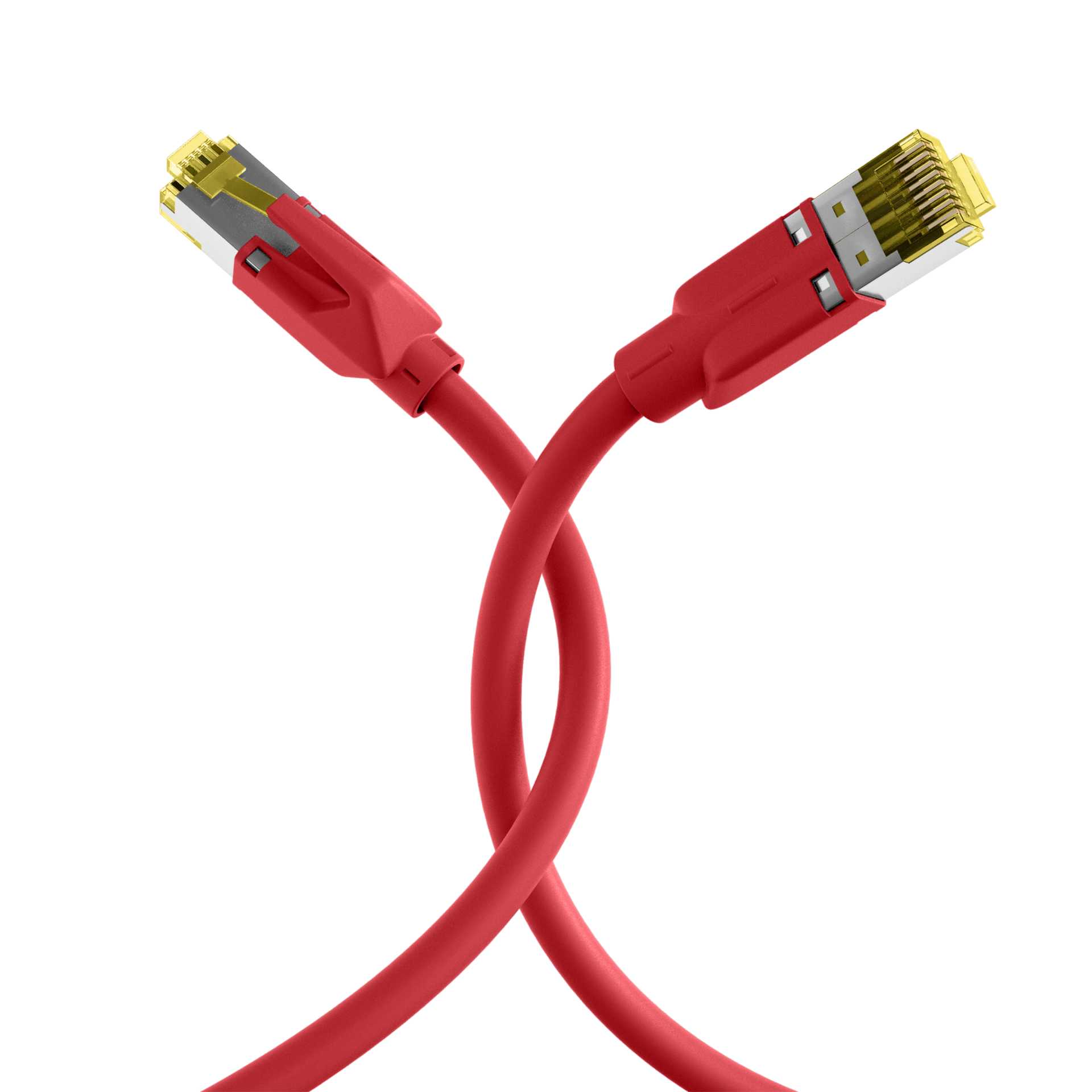 RJ45 Patchkabel Cat.6A S/FTP LSZH  Draka UC900 TM31 rot 0,5m