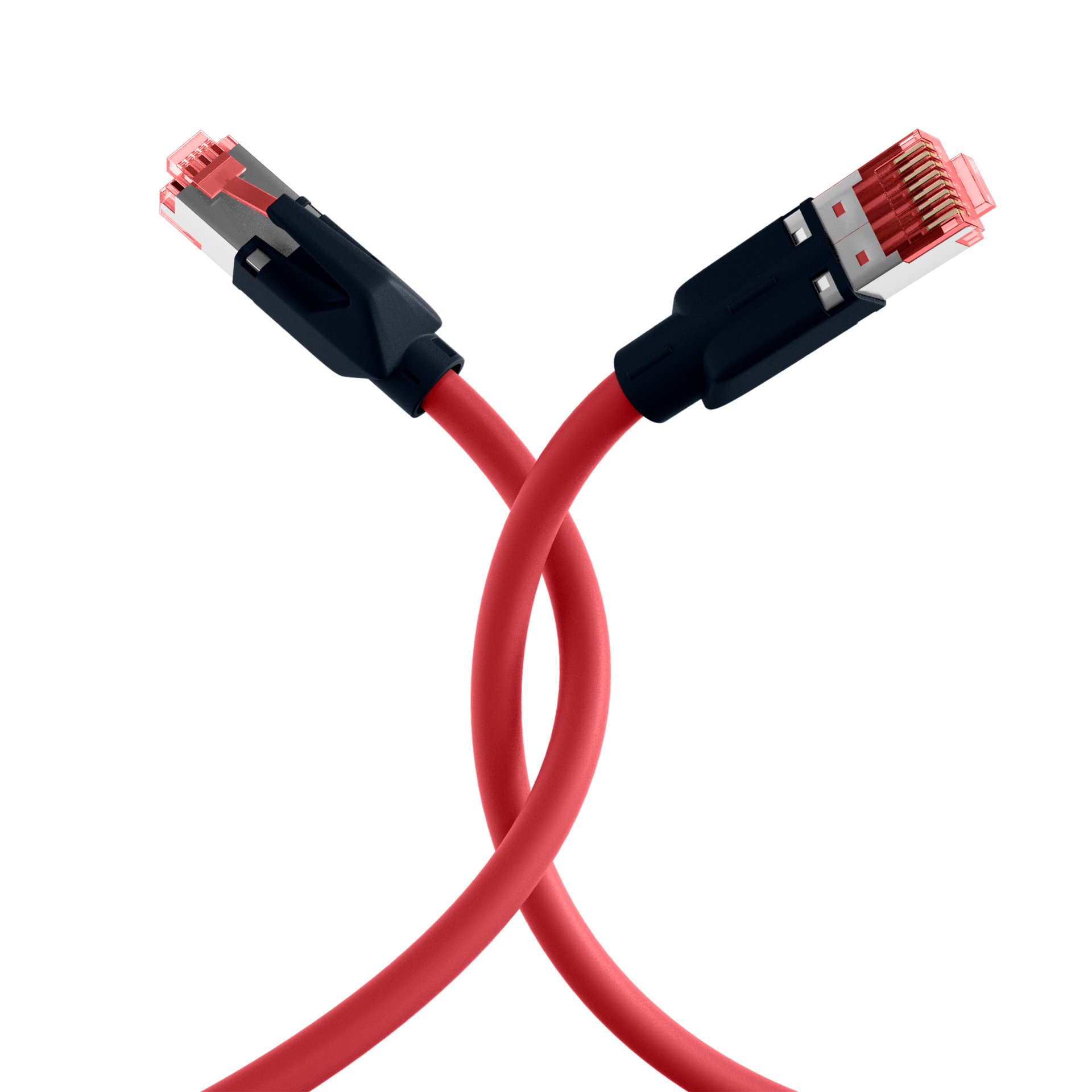 RJ45 Patchkabel Cat.6A S/FTP PUR  Draka UC900 TM21 rot 1m