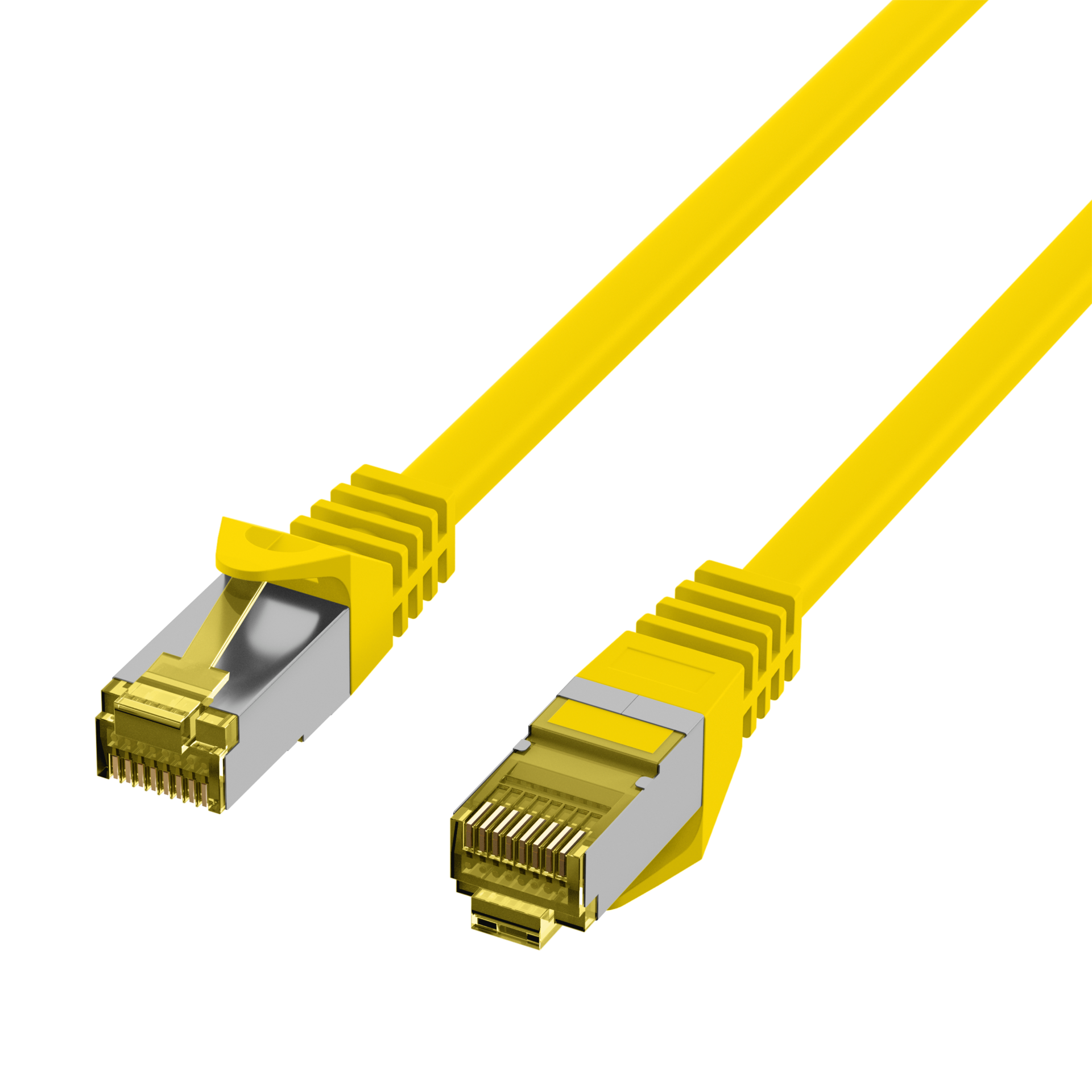 RJ45 Patchkabel Cat.6A S/FTP LSZH  Cat.7 Rohkabel gelb 15m