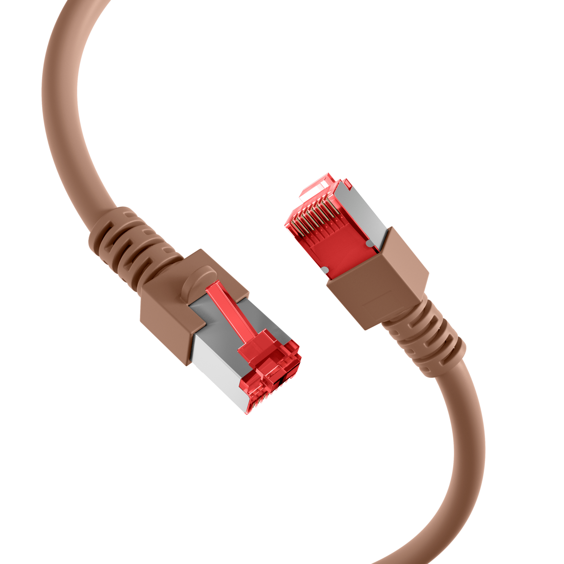 RJ45 Patchkabel Cat.6 S/FTP LSZH  braun 15m