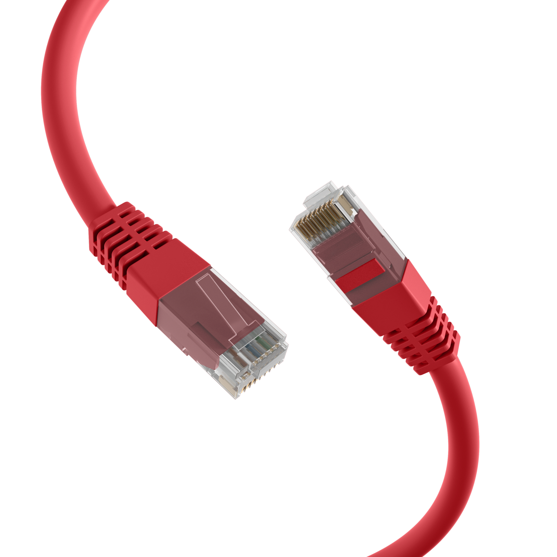 RJ45 Patchkabel Cat.6 U/UTP PVC  CCA rot 0,5m