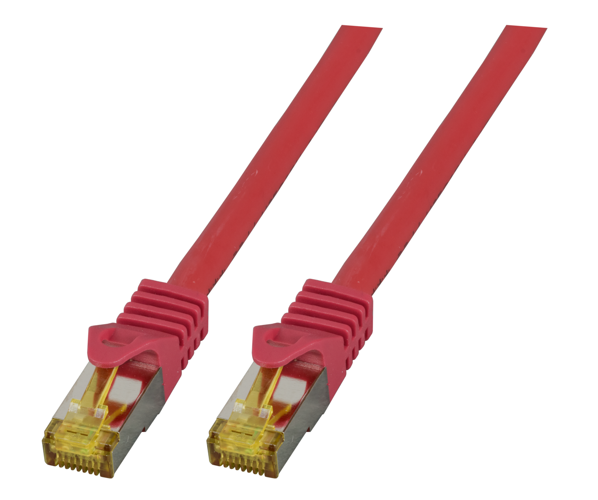 RJ45 Patchkabel Cat.6A S/FTP LSZH  Cat.7 Rohkabel rot 0,15m