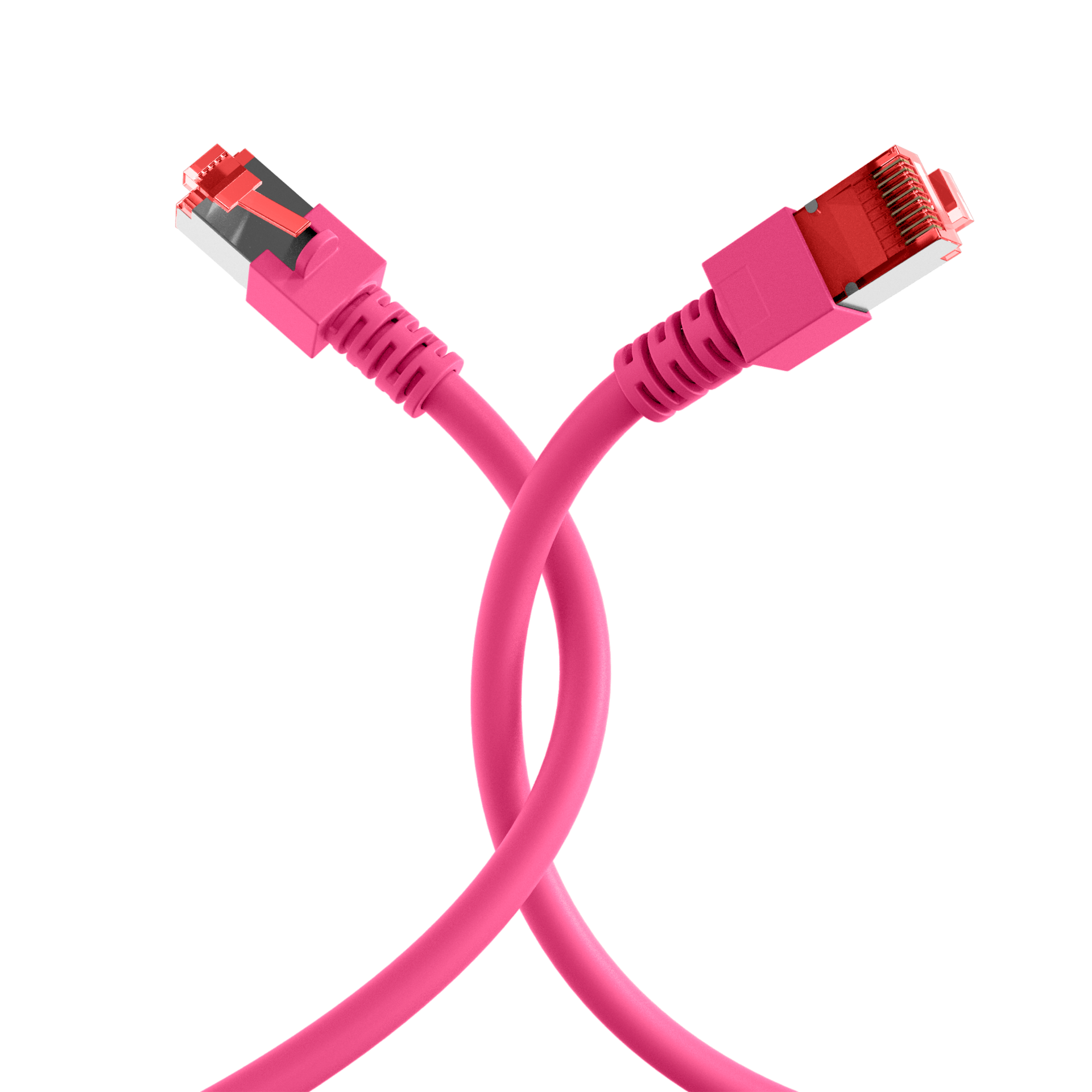 RJ45 Patchkabel Cat.6 S/FTP LSZH  magenta 0,15m