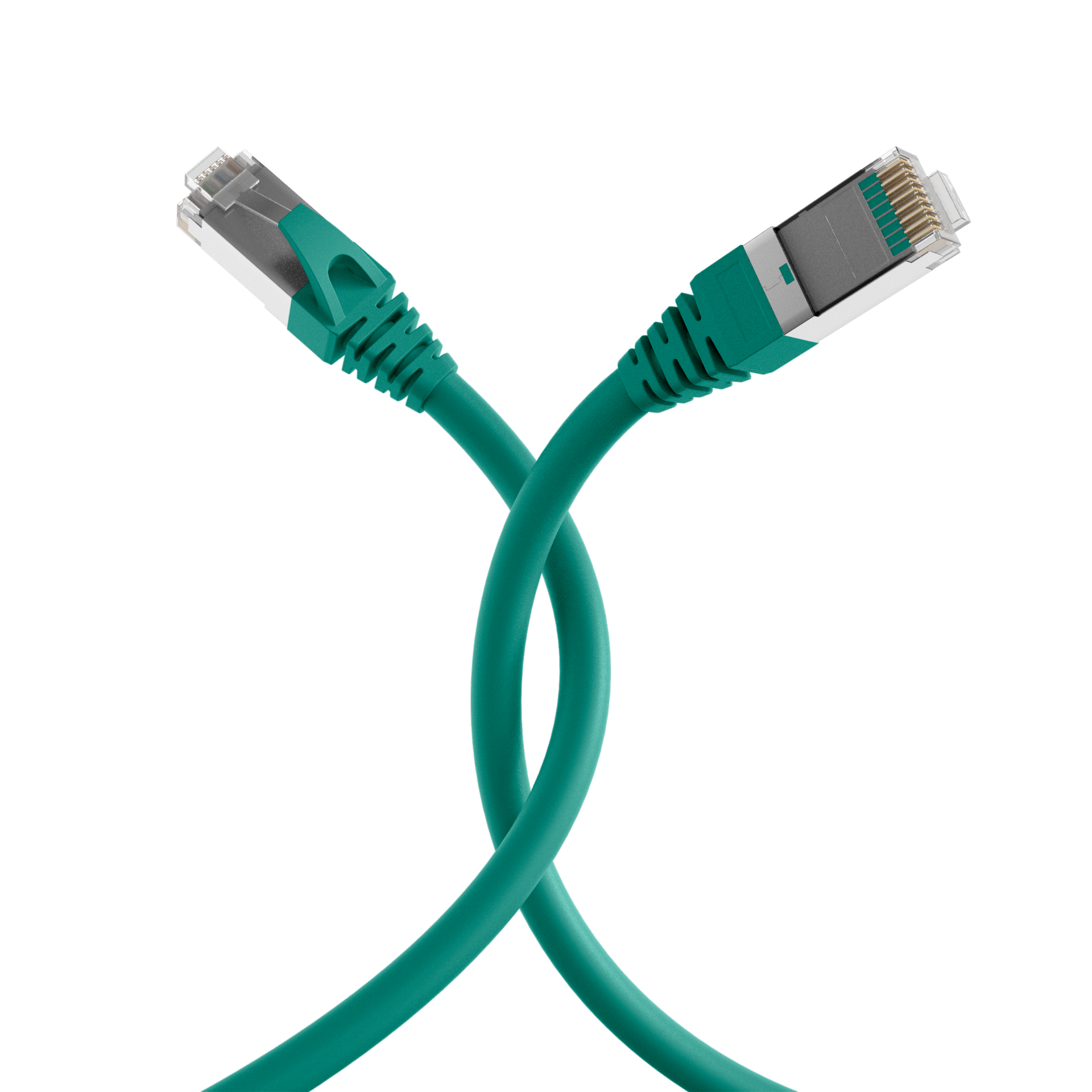 RJ45 Patchkabel Cat.5e SF/UTP PUR grün 0,5m