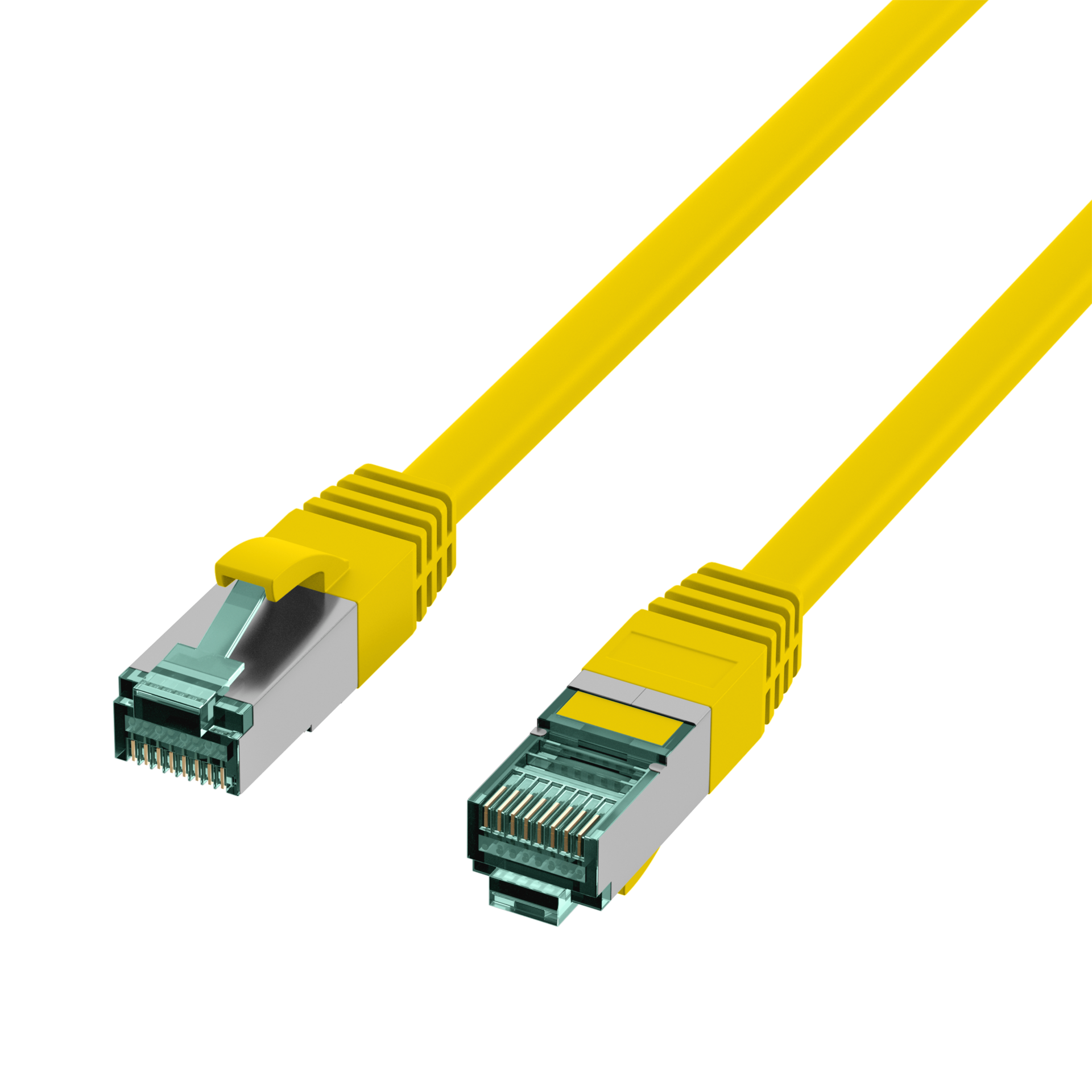 RJ45 Patchkabel Cat.6A S/FTP LSZH  gelb 0,25m