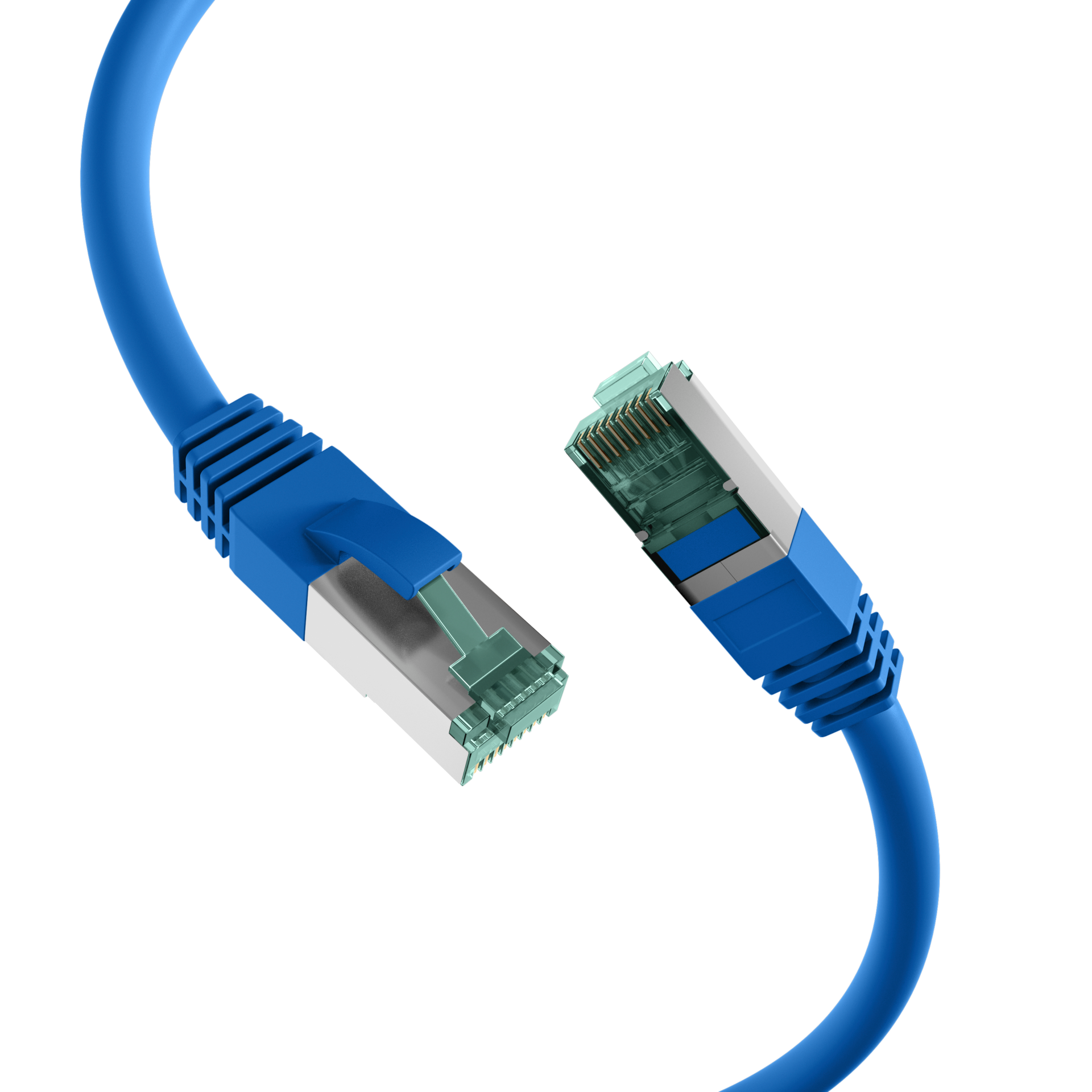 RJ45 Patchkabel Cat.6A S/FTP LSZH  blau 5m