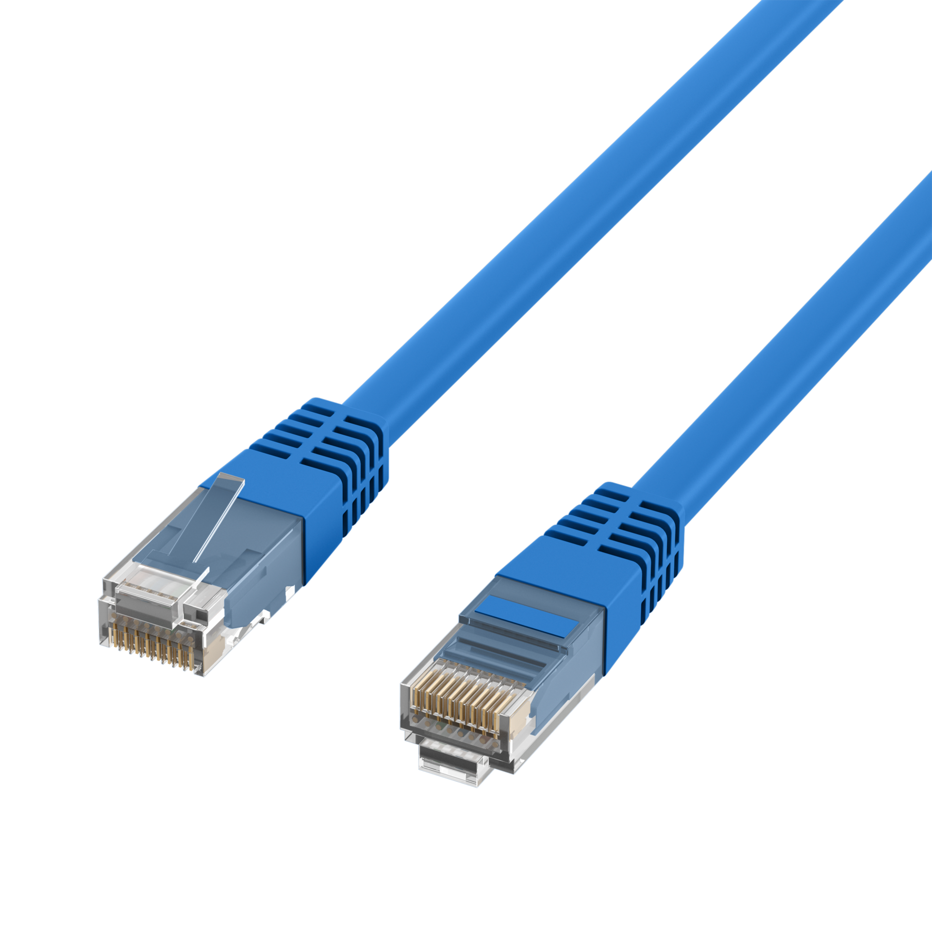 RJ45 Patchkabel Cat.5e U/UTP PVC  CCA blau 2m