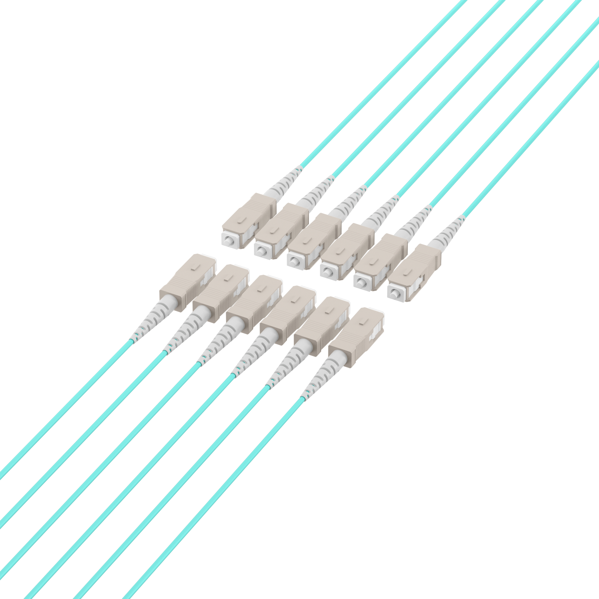 Trunkkabel U-DQ(ZN)BH OM3 12G (1x12) SC-SC,140m Dca LSZH