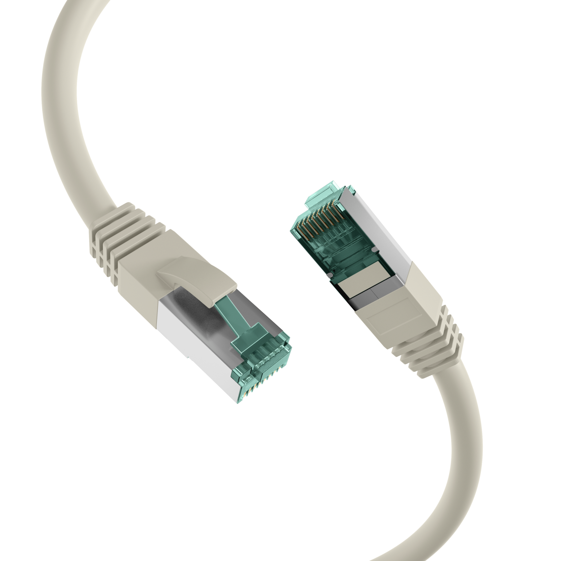 RJ45 Patchkabel Cat.6A S/FTP LSZH  grau 0,25m