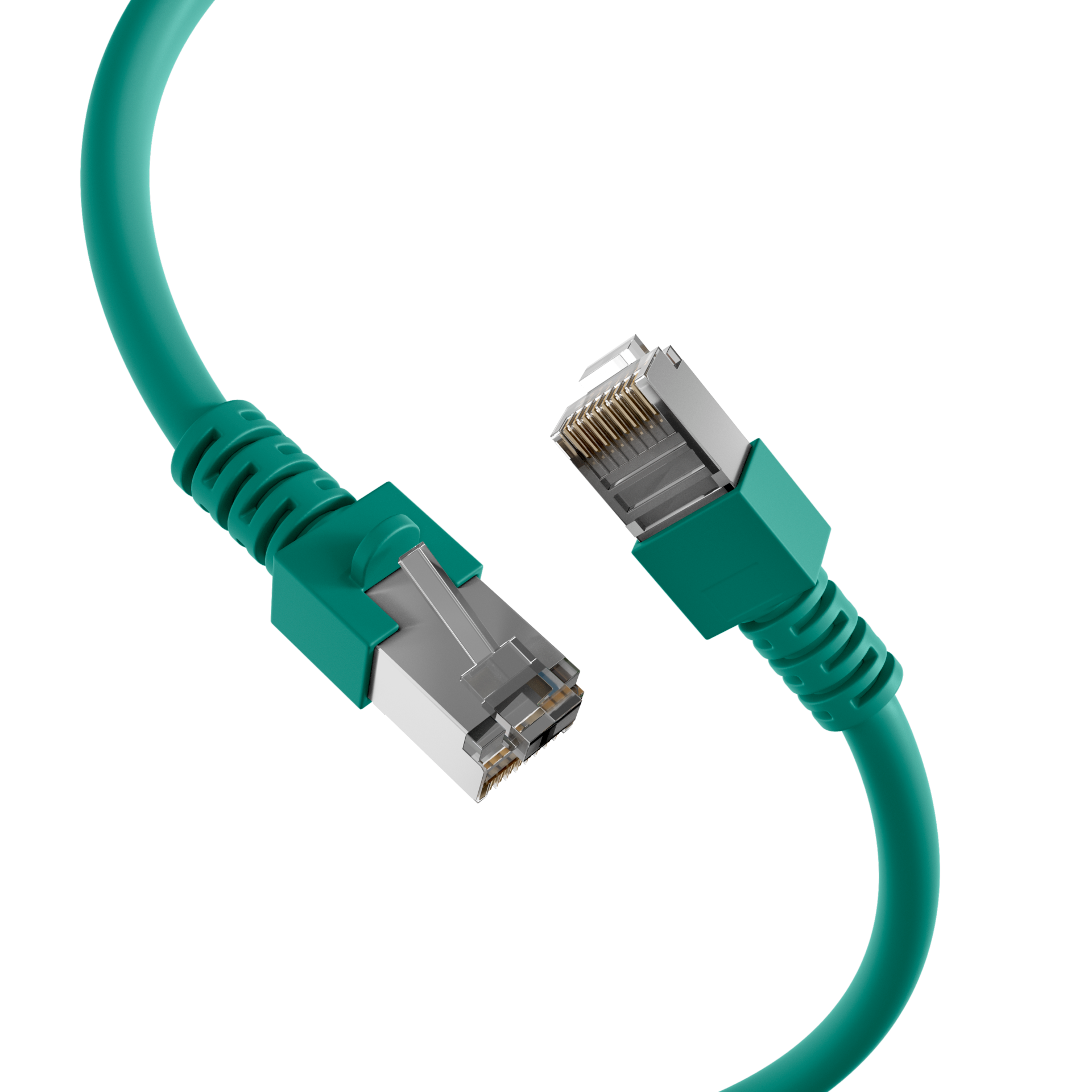 RJ45 Patchkabel Cat.5e SF/UTP PVC  CCA grün 0,5m