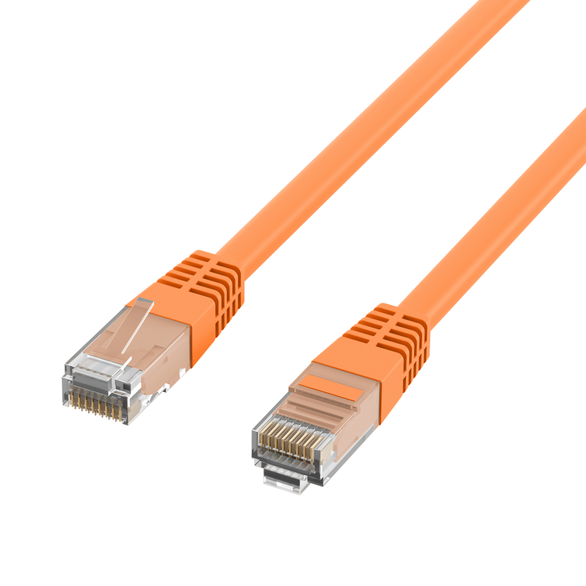 RJ45 Patchkabel Cat.6 U/UTP PVC  CCA orange 2m