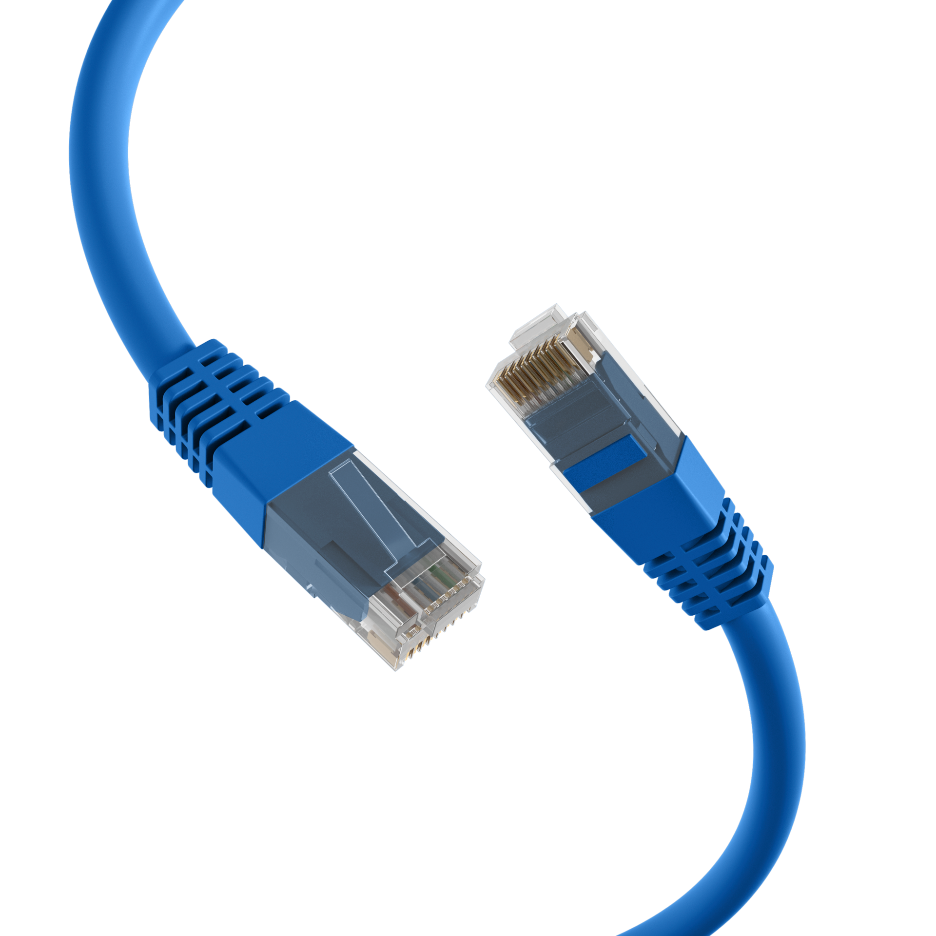 RJ45 Patchkabel Cat.6 U/UTP PVC  CCA blau 0,5m