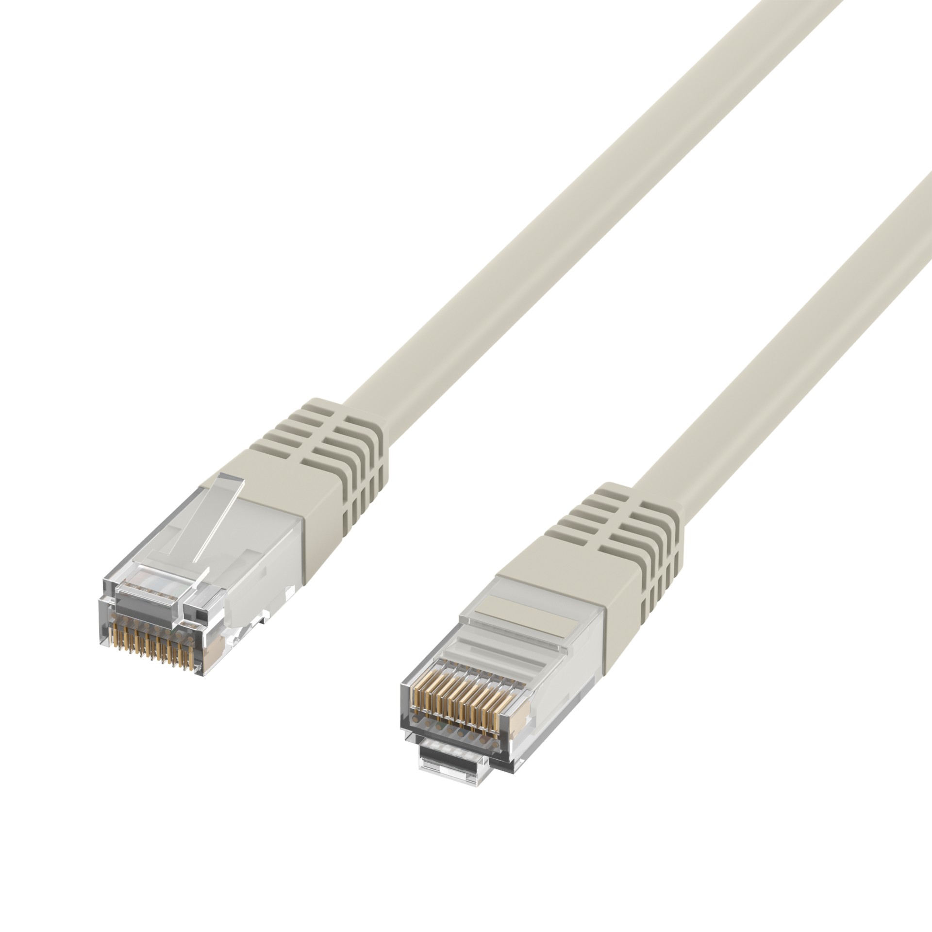 RJ45 Patchkabel Cat.5e U/UTP PVC  CCA grau 0,5m