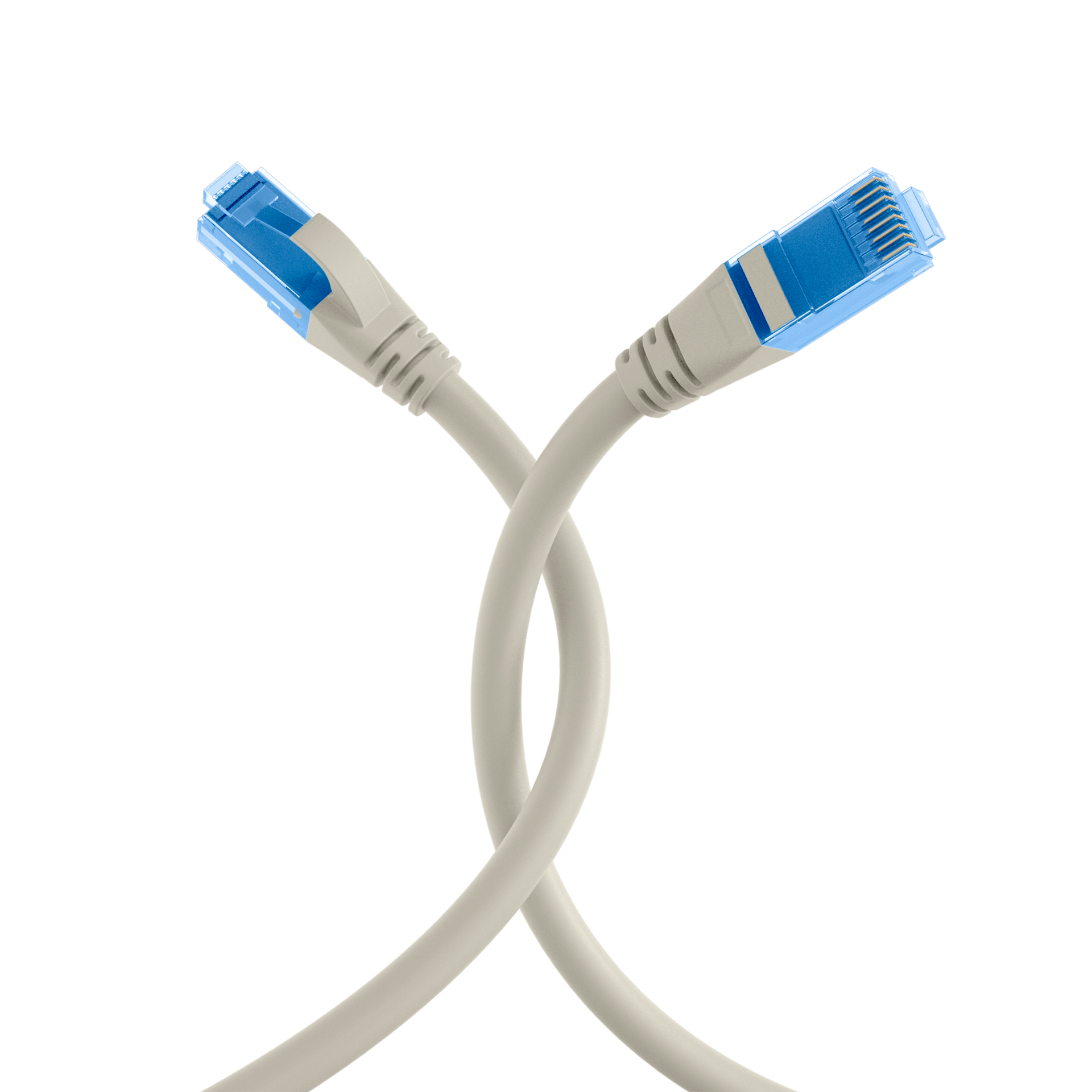 RJ45 Patchkabel Cat.6A U/UTP LSZH  Premium 500MHz grau 5m