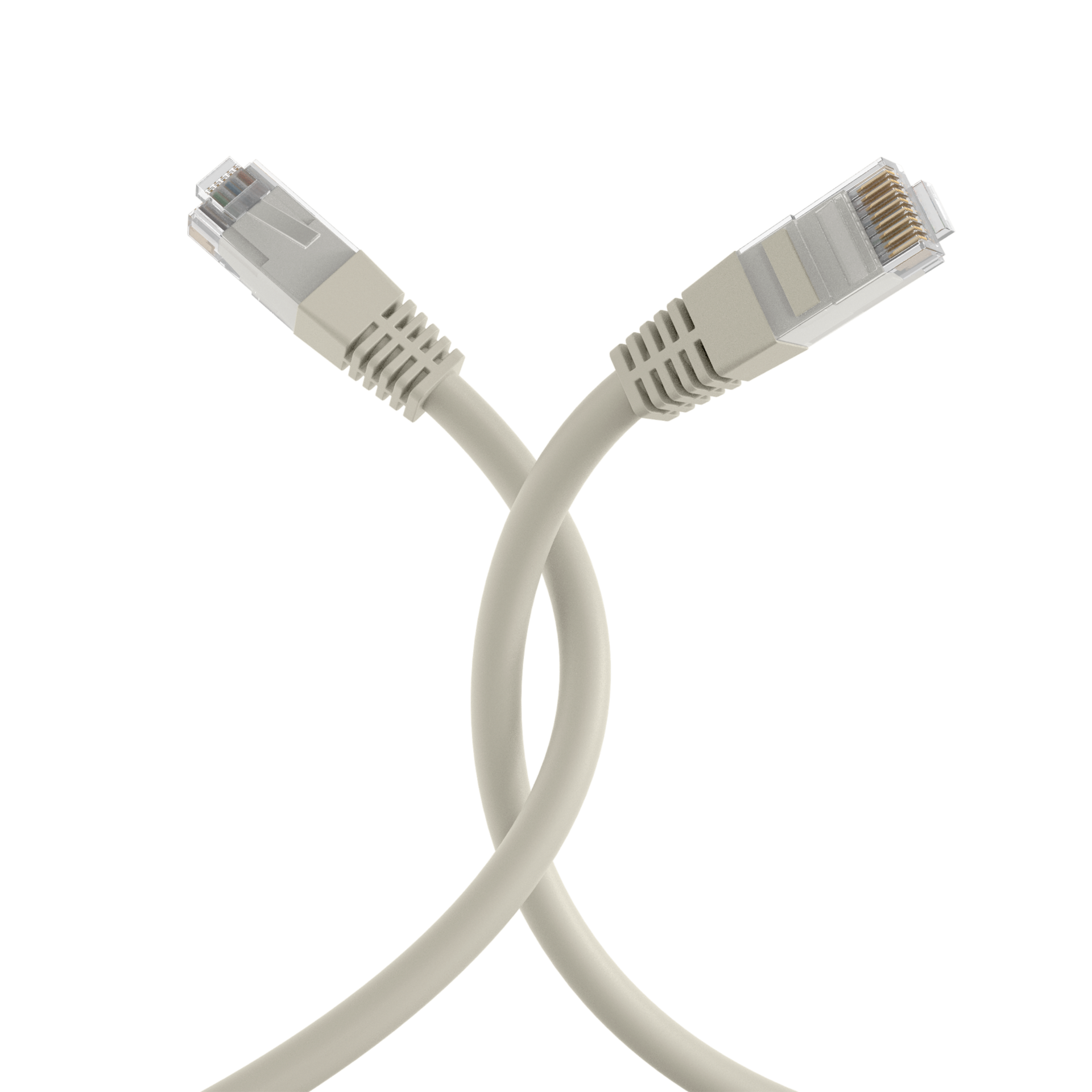 RJ45 Patchkabel Cat.6 U/UTP PVC  CCA grau 0,25m