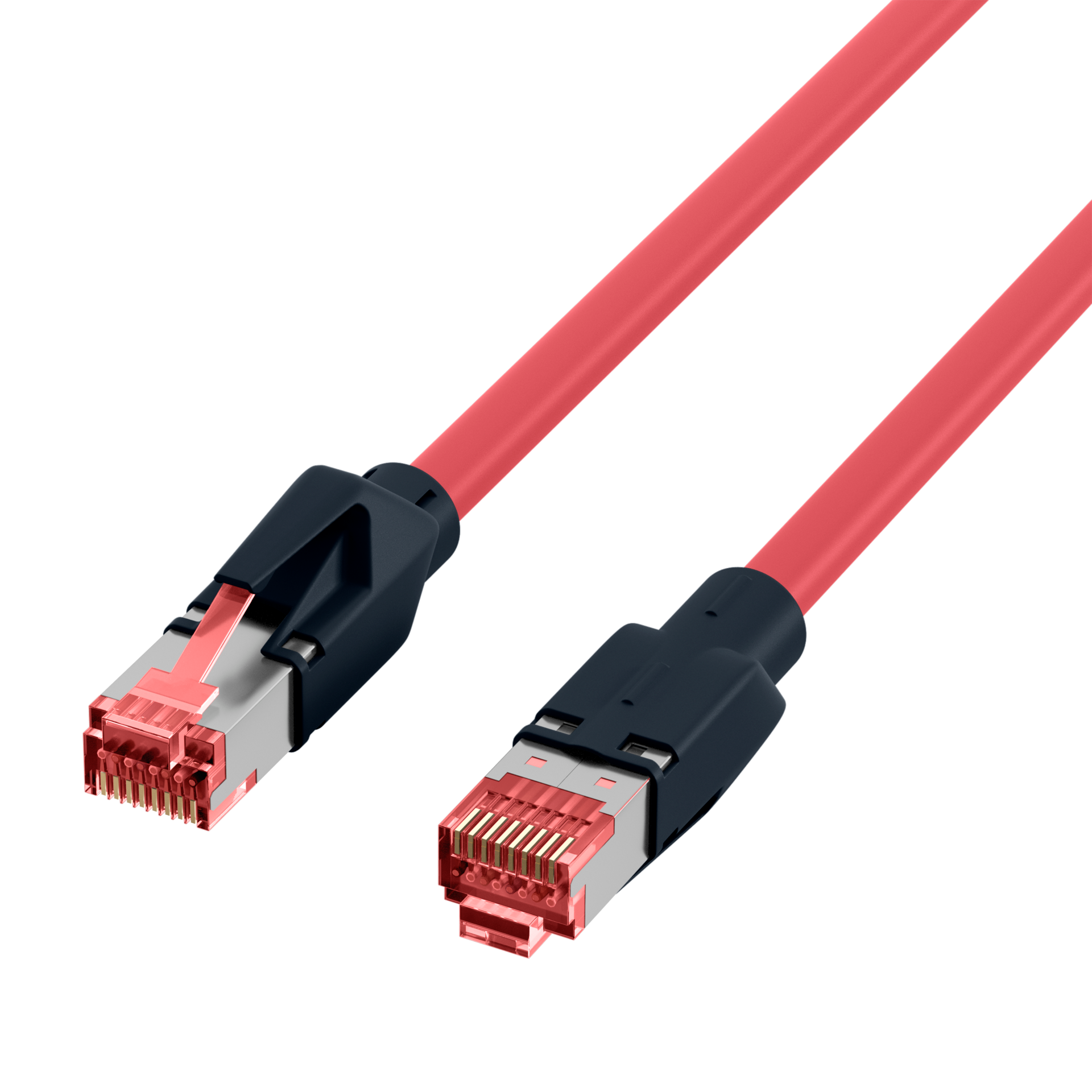 RJ45 Patchkabel Cat.6A S/FTP PUR  Draka UC900 TM21 rot 50m