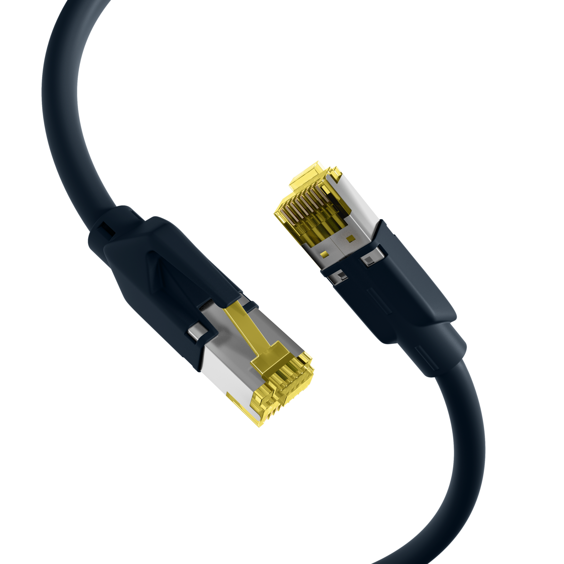 RJ45 Patchkabel Cat.6A S/FTP PUR   Cat.7 Rohkabel TM31 schwarz 25m