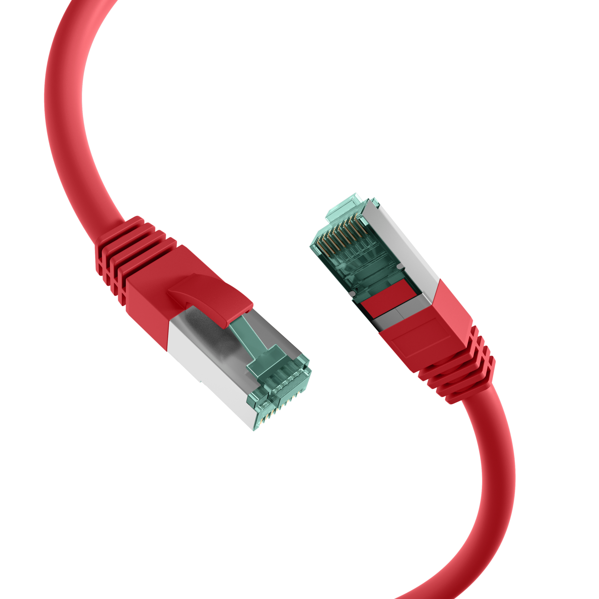 RJ45 Patchkabel Cat.6A S/FTP LSZH  rot 20m