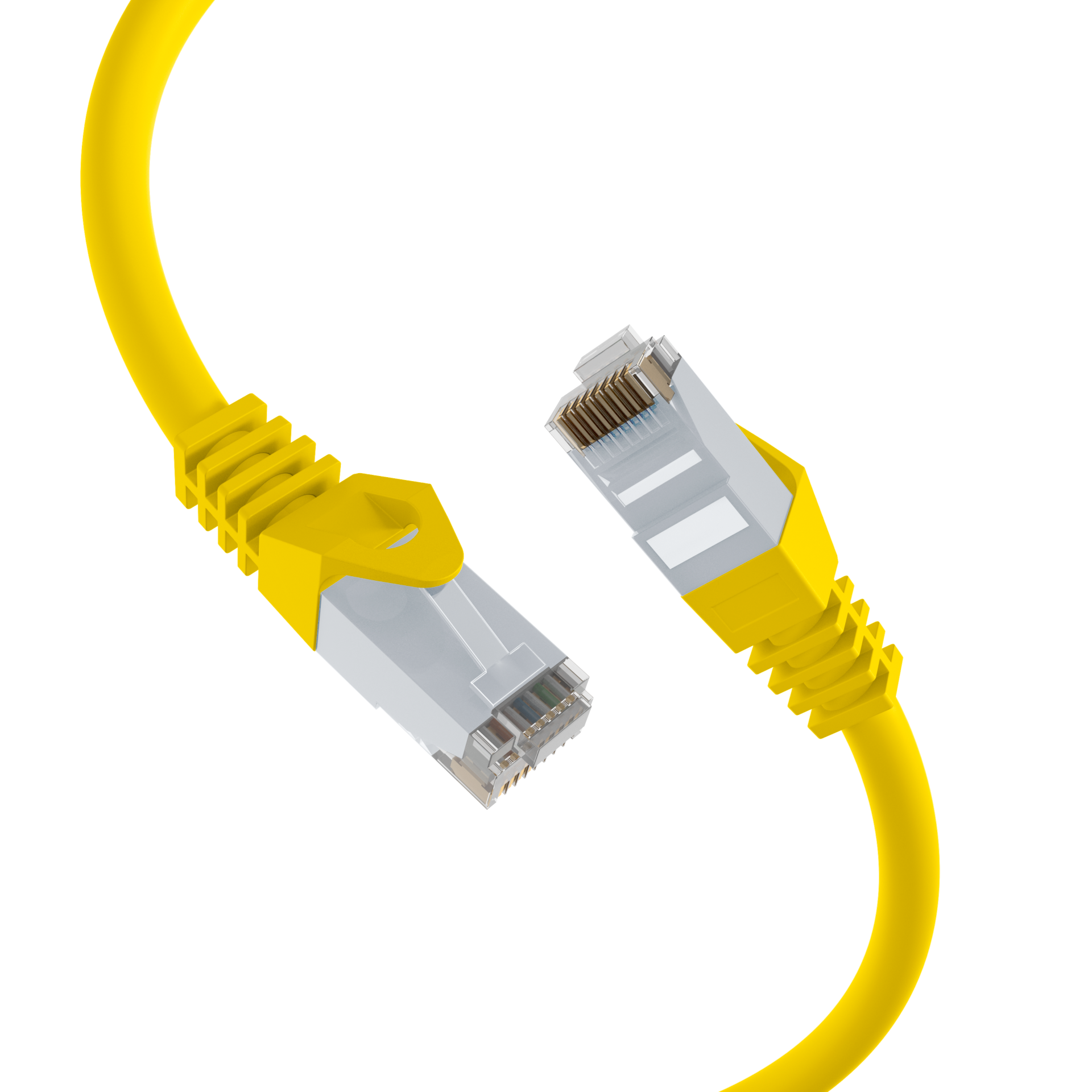 RJ45 Patchkabel Cat.6 U/UTP LSZH  CCA gelb 0,25m