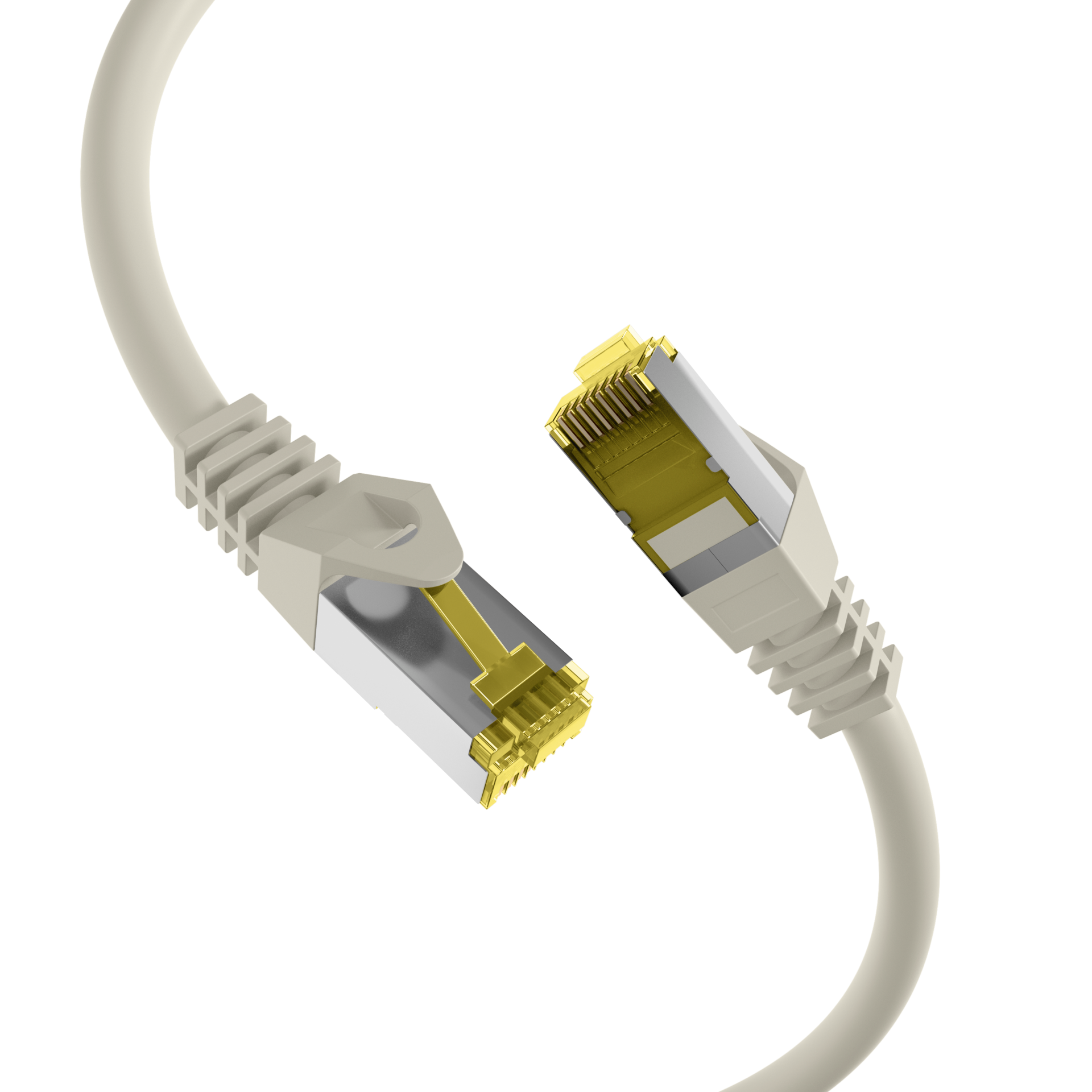 RJ45 Patchkabel Cat.6A S/FTP LSZH  Cat.7 Rohkabel grau 7,5m