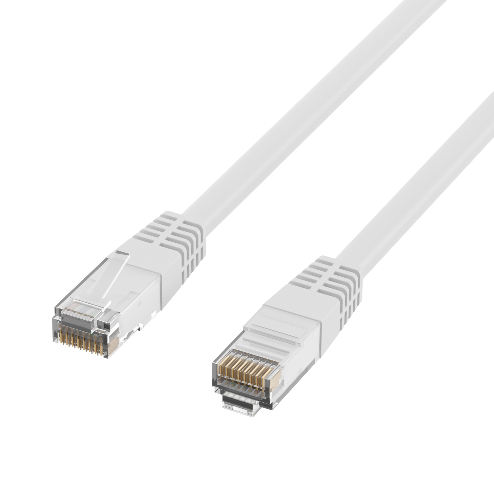 RJ45 Patchkabel Cat.5e U/UTP PVC  CCA weiß 25m