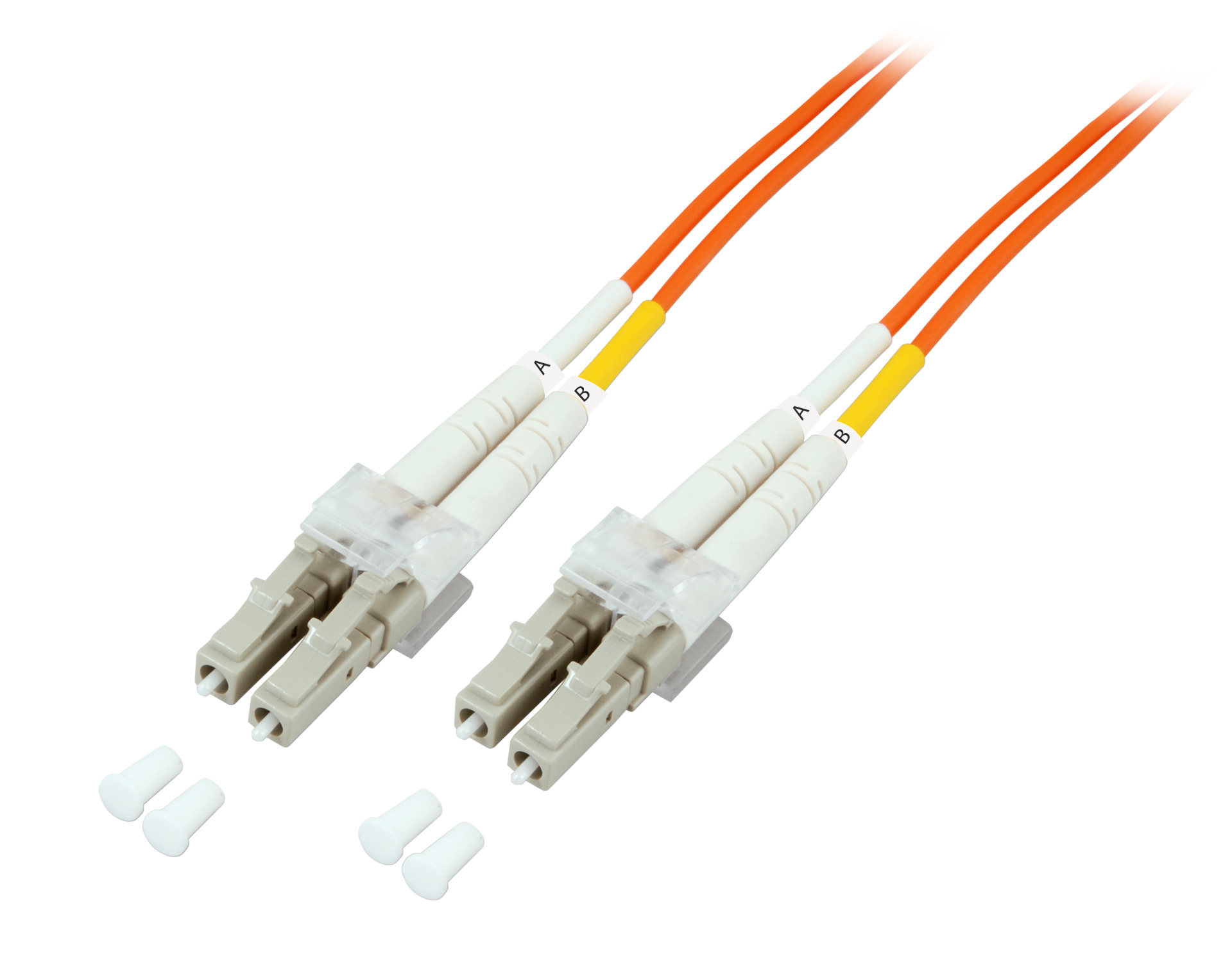 Duplex Jumper LC-LC 50/125µ, OM2, LSZH, orange, 2.0mm, 25m