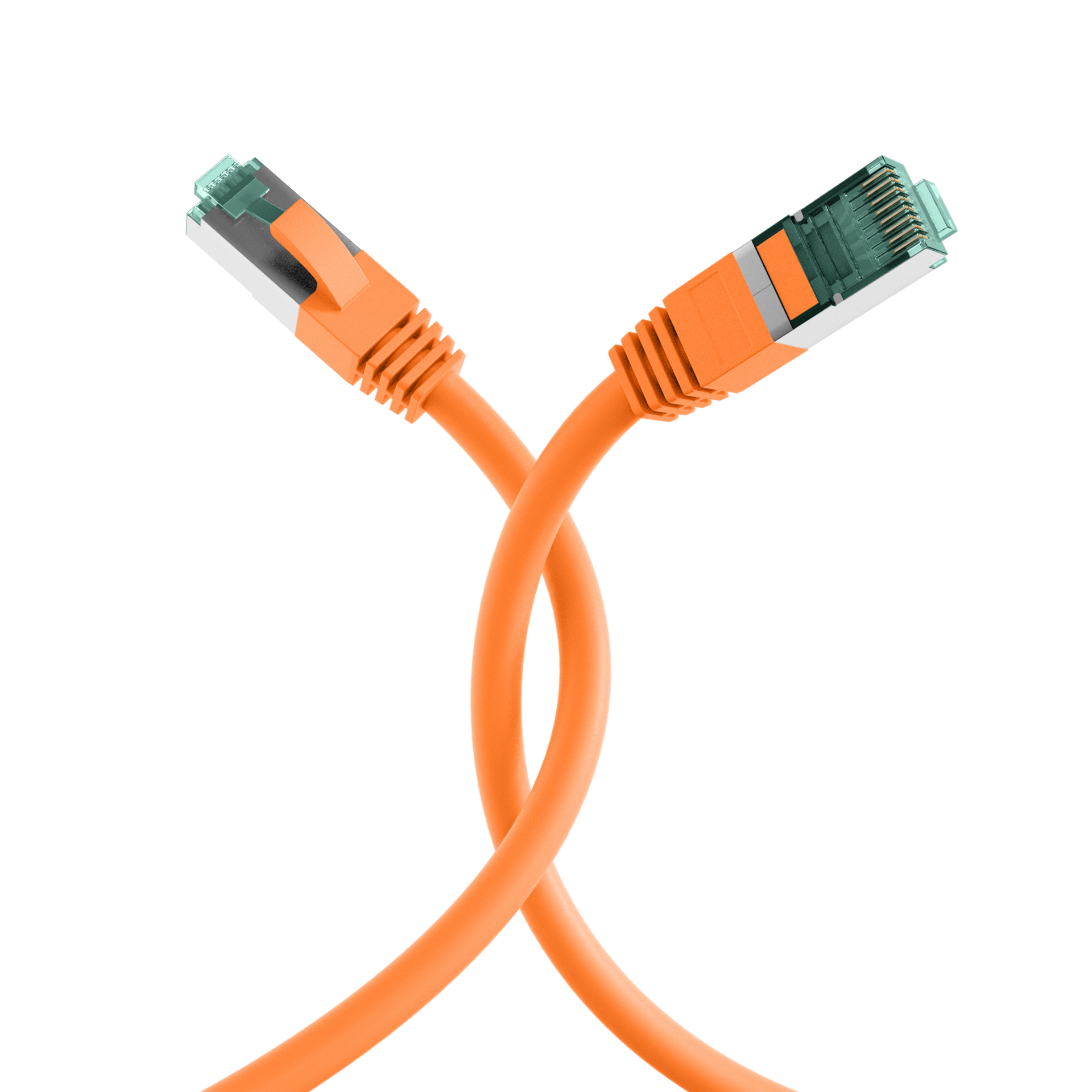 RJ45 Patchkabel Cat.6A S/FTP LSZH  orange 2m