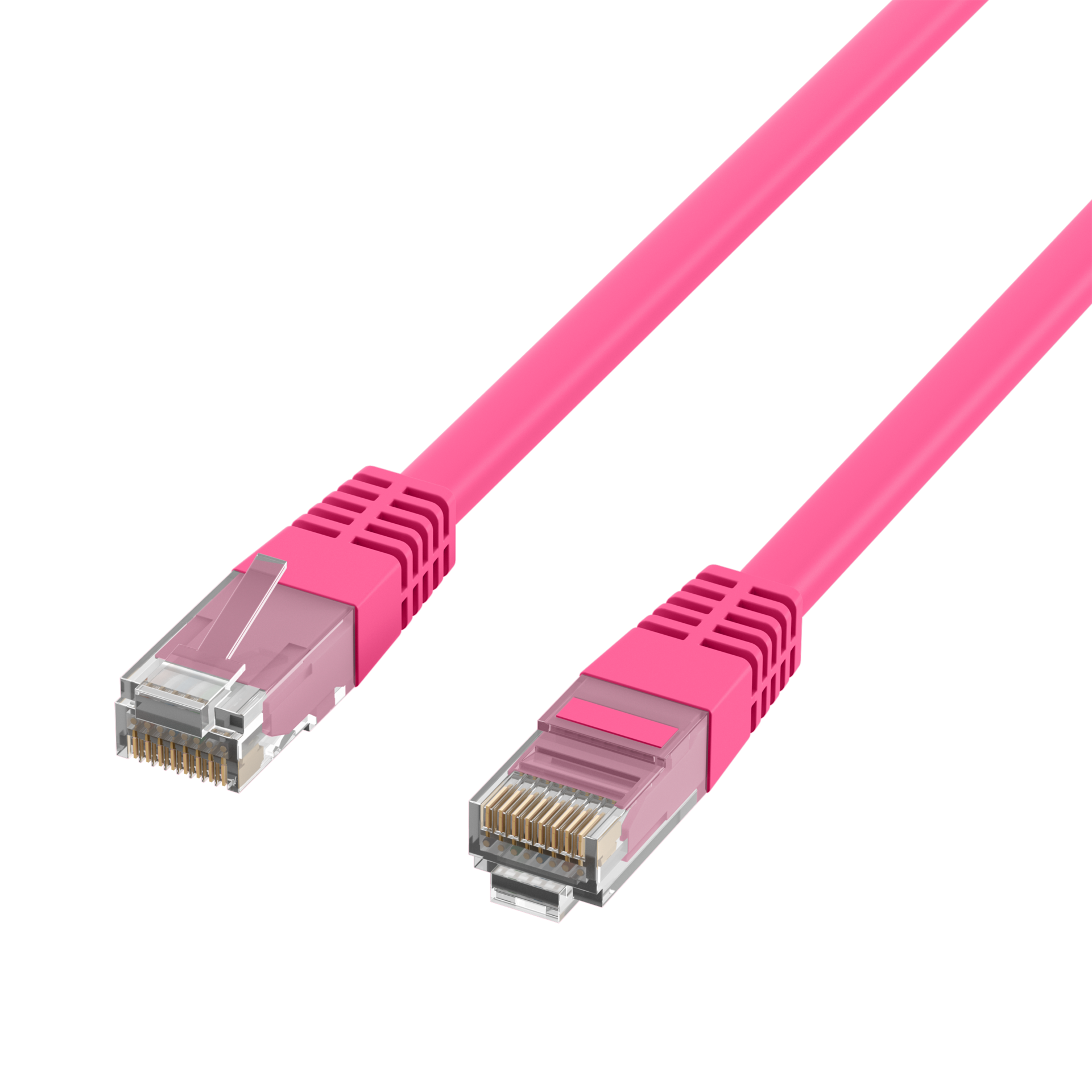 RJ45 Patchkabel Cat.5e U/UTP PVC  CCA magenta 25m