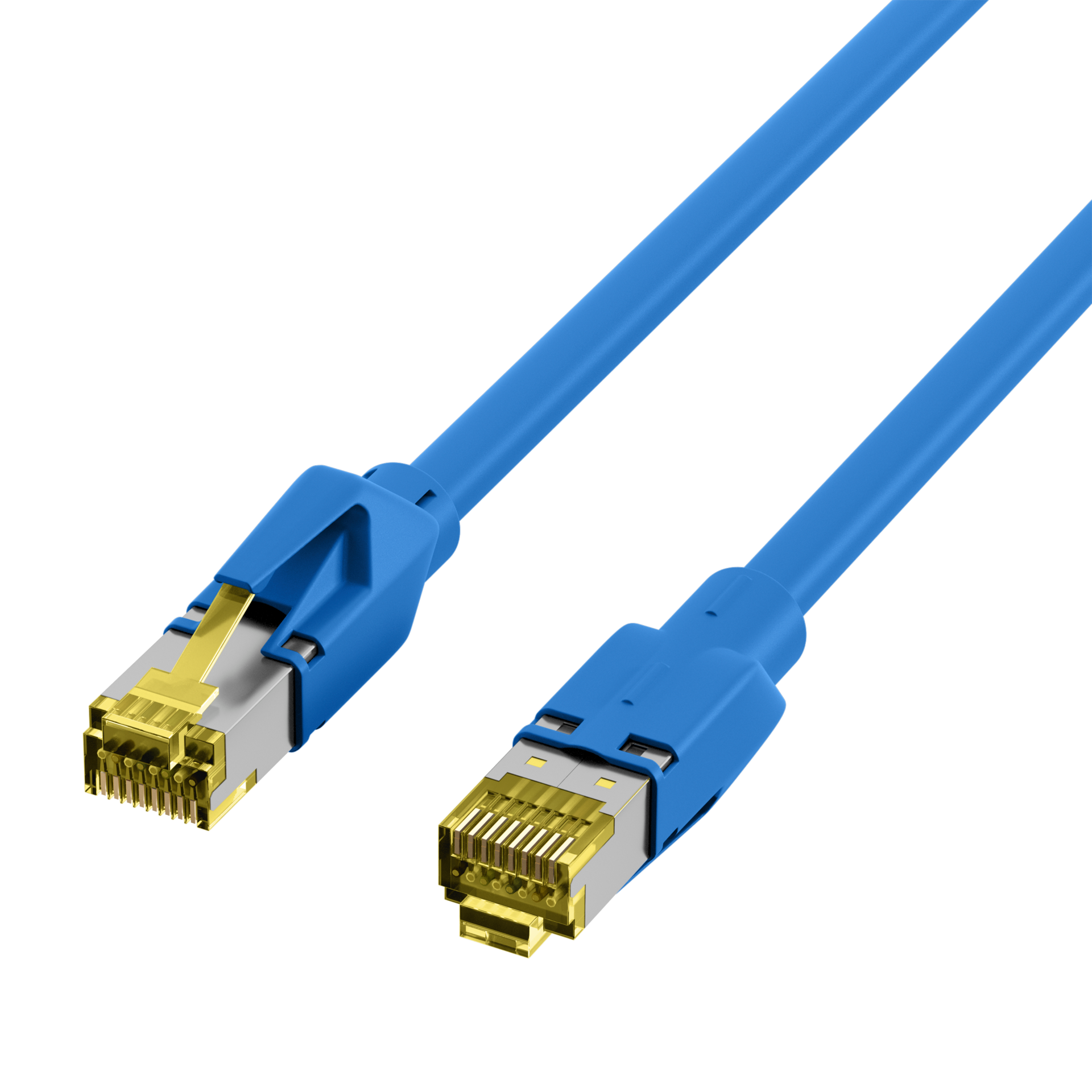 RJ45 Patchkabel Cat.6A S/FTP LSZH  Draka UC900 TM31 blau 0,5m