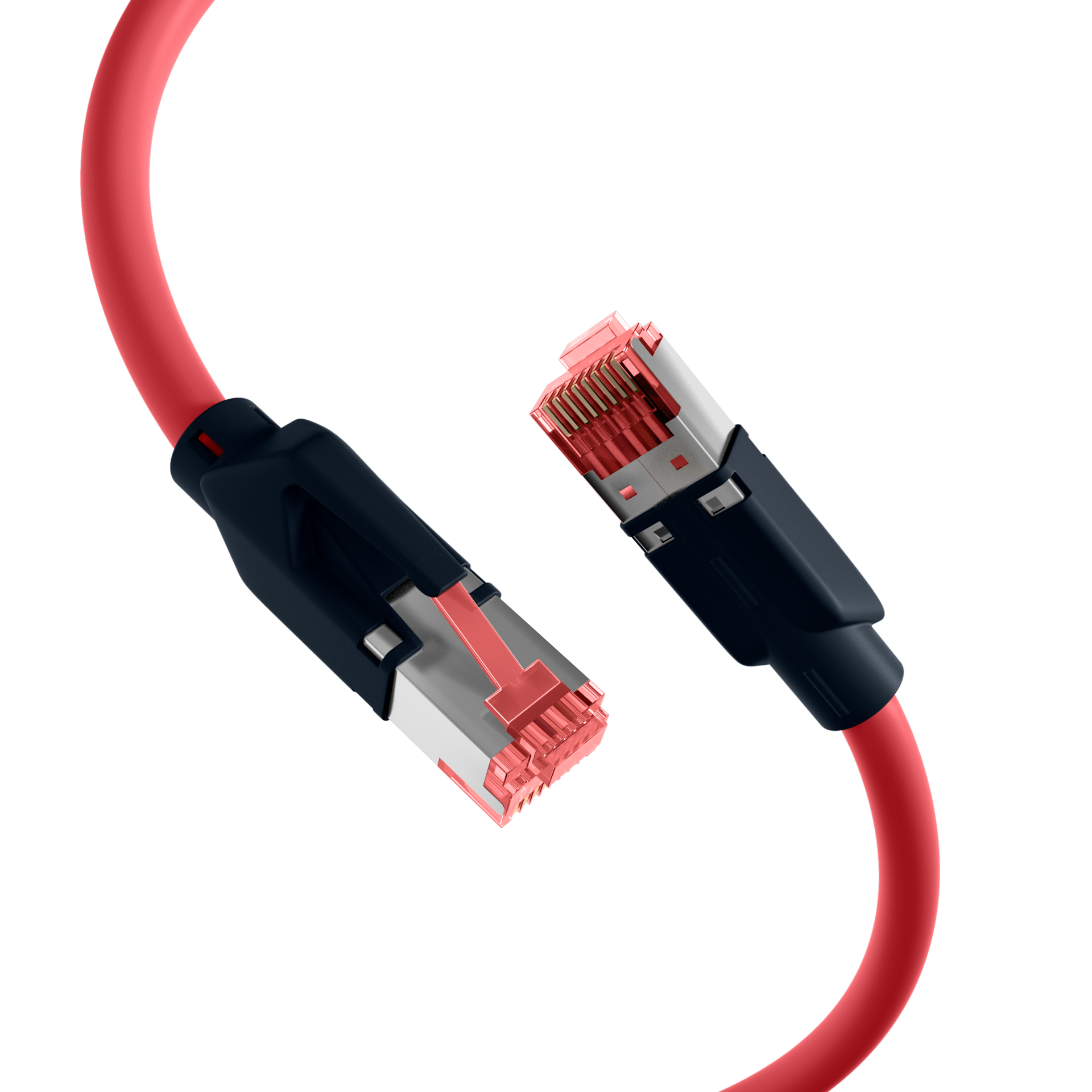 RJ45 Patchkabel Cat.6A S/FTP PUR  Draka UC900 TM21 rot 1m