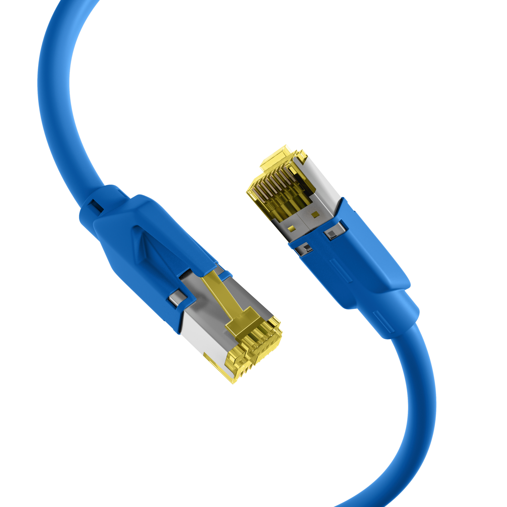 RJ45 Patchkabel Cat.6A S/FTP LSZH  Draka UC900 TM31 blau 0,15m