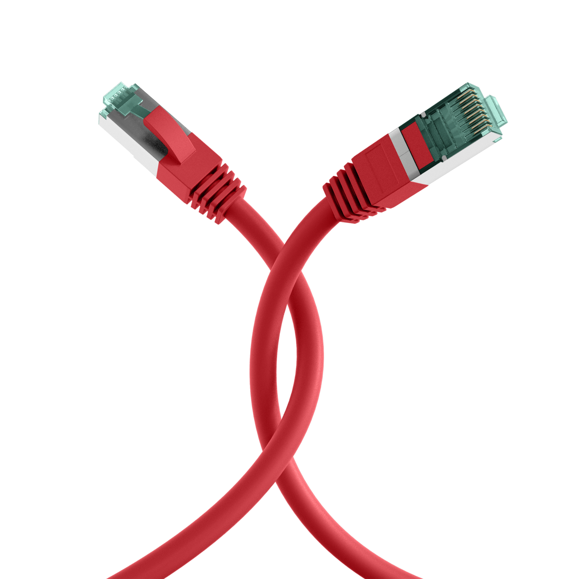 RJ45 Patchkabel Cat.6A S/FTP LSZH  rot 20m