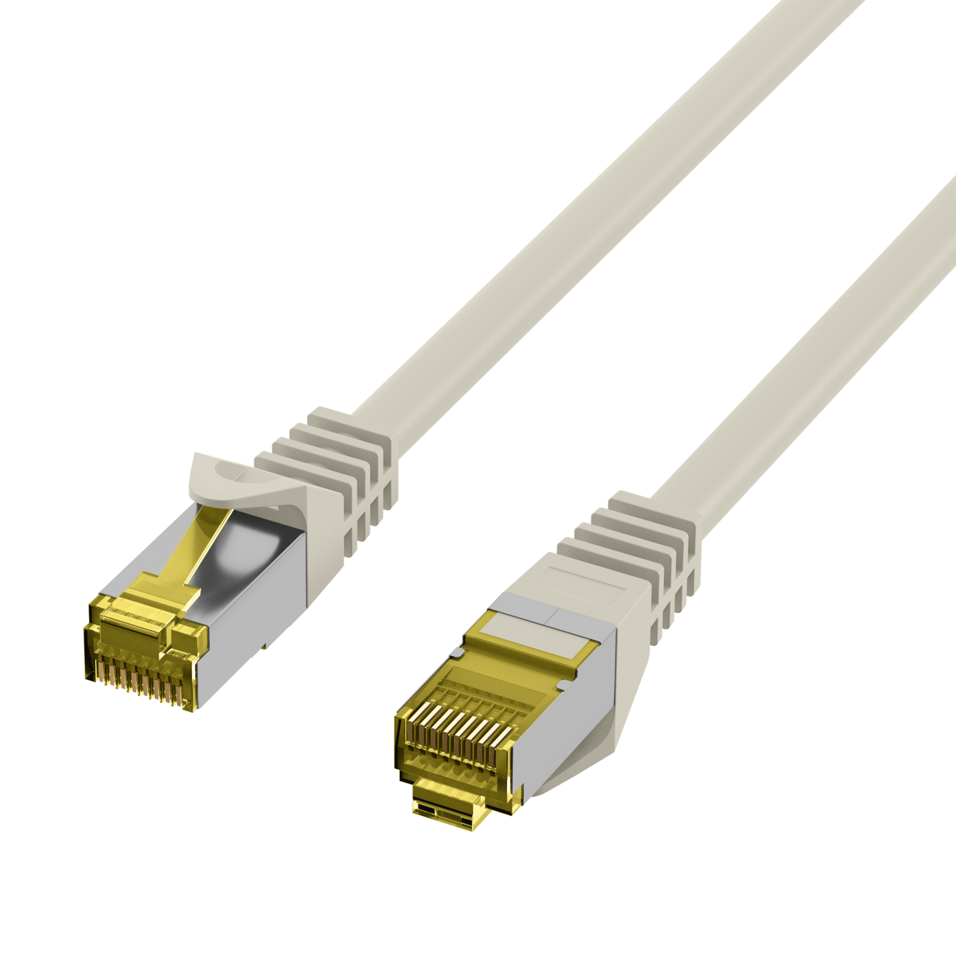 RJ45 Patchkabel Cat.6A S/FTP LSZH  Cat.7 Rohkabel grau 1,5m