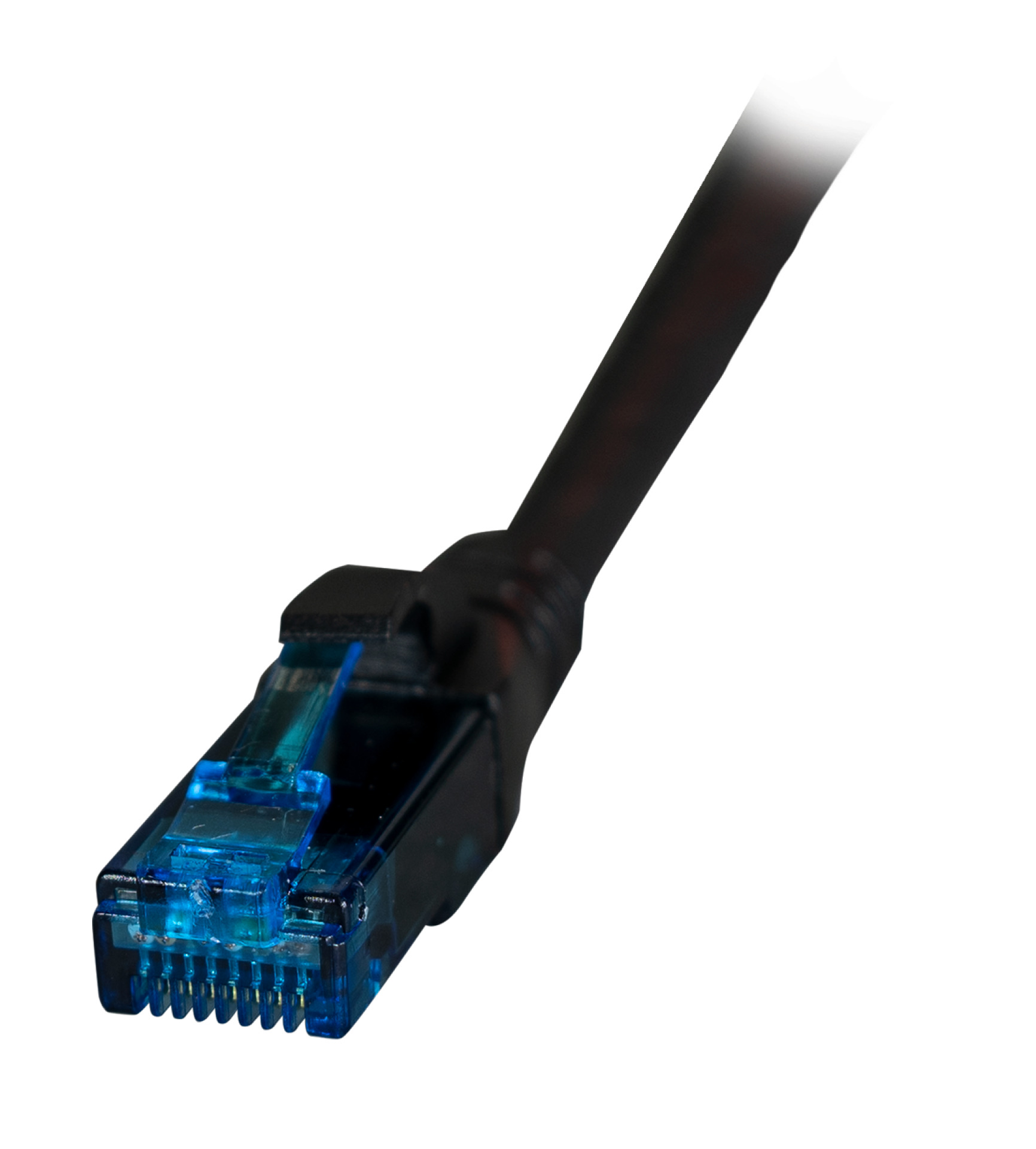 INFRALAN® RJ45 Patchkabel U/UTP, Cat.6A, LSZH, Premium, 500MHz, 1m, schwarz