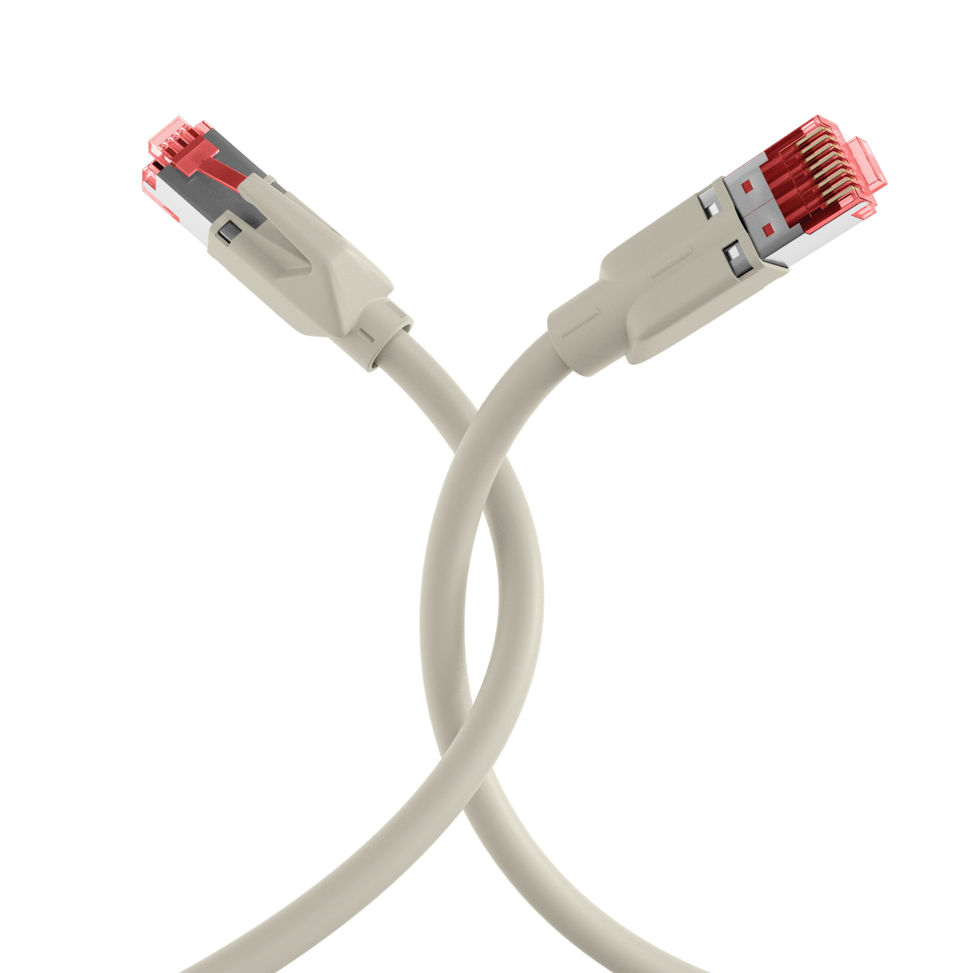 RJ45 Patchkabel Cat.6A S/FTP LSZH  Draka UC900 TM21 grau 1m