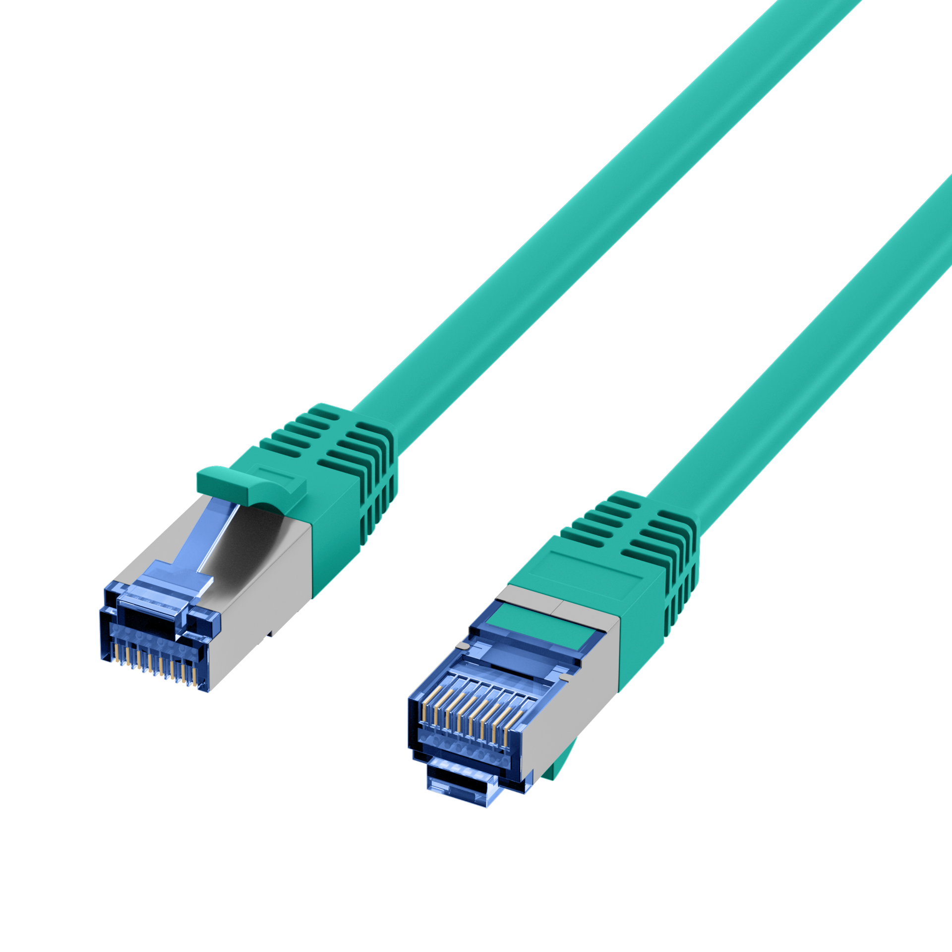 RJ45 Patchkabel Cat.6A S/FTP TPE Cat.7 Rohkabel superflex grün 2m