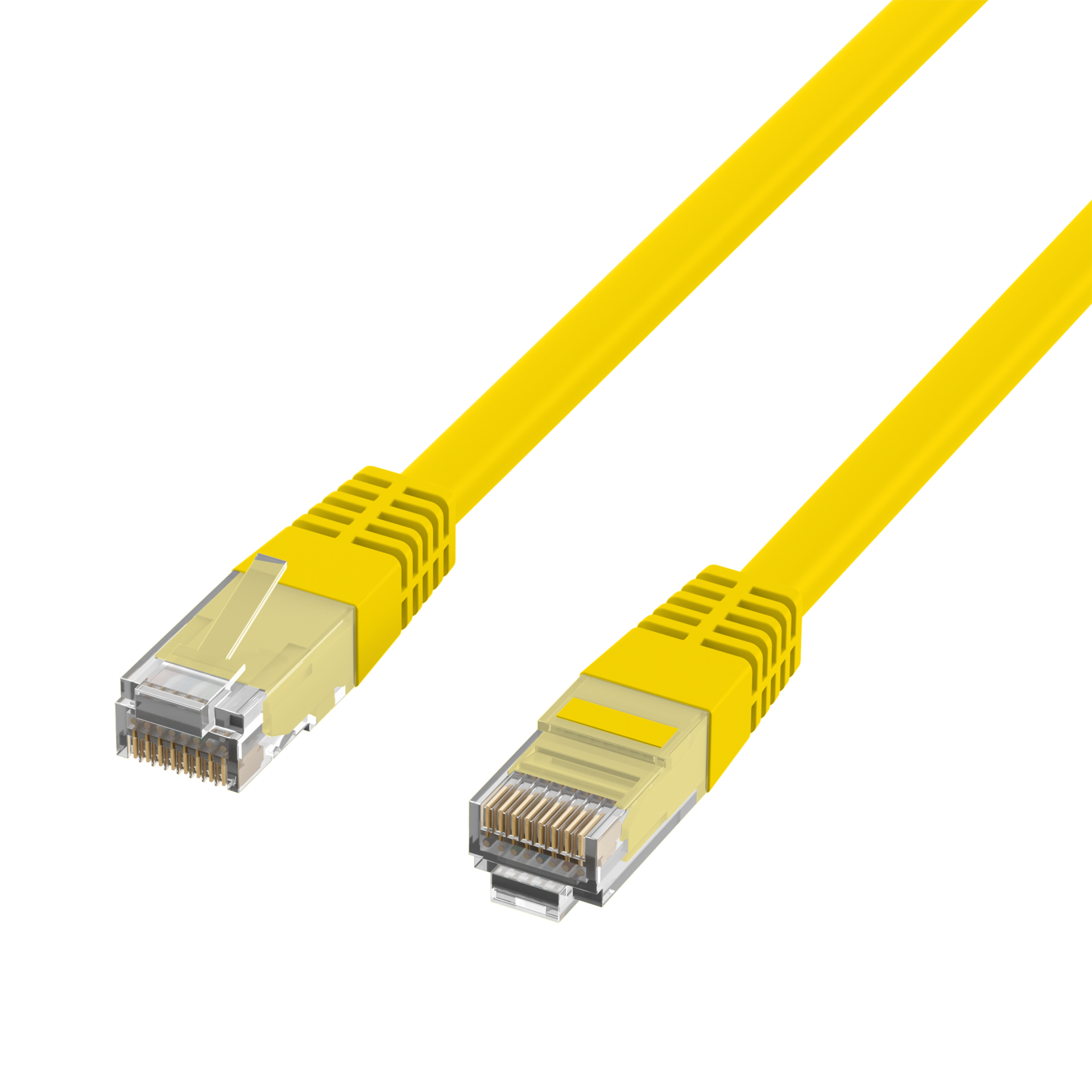 RJ45 Patchkabel Cat.5e U/UTP PVC  CCA gelb 10m