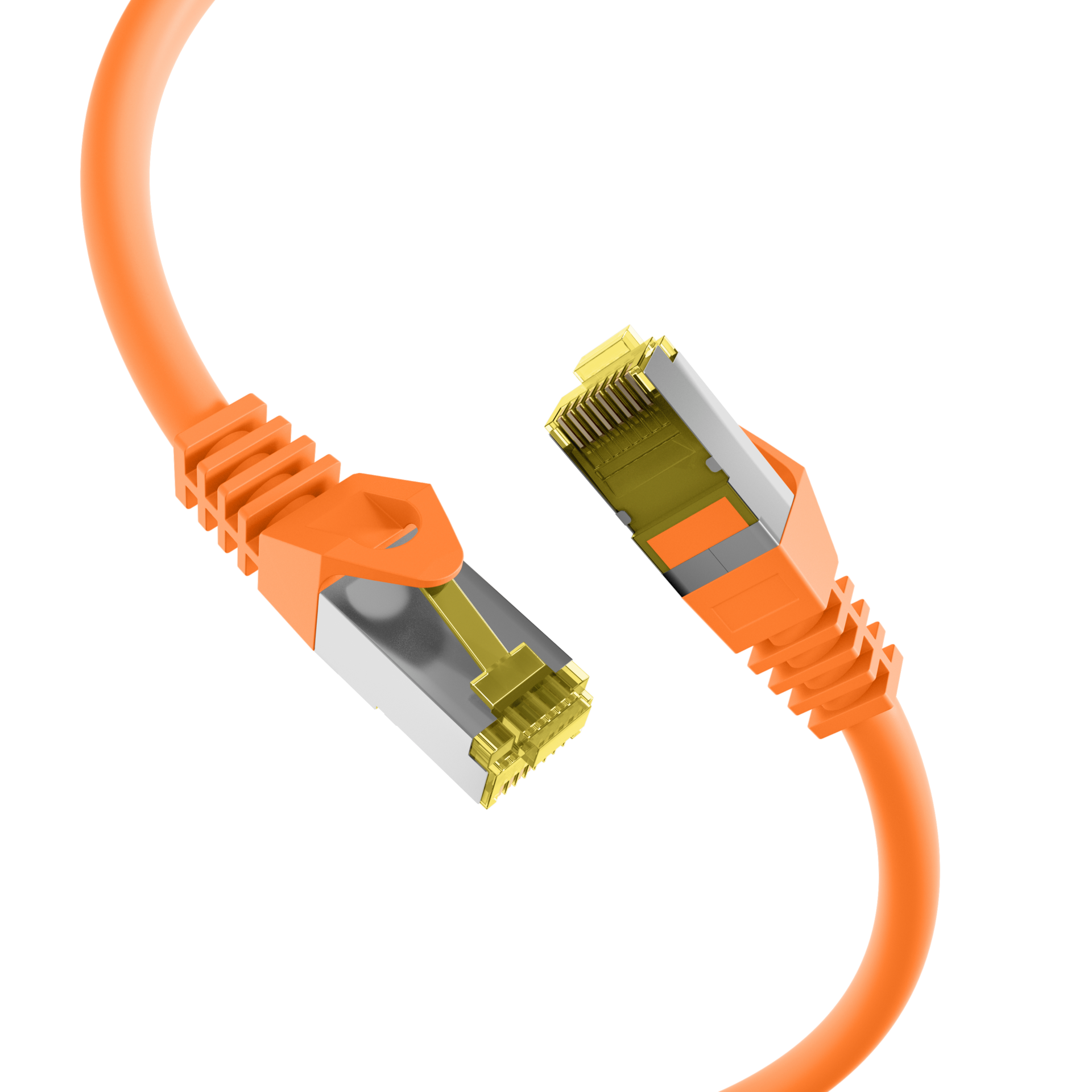 RJ45 Patchkabel Cat.6A S/FTP LSZH  Cat.7 Rohkabel orange 1,5m