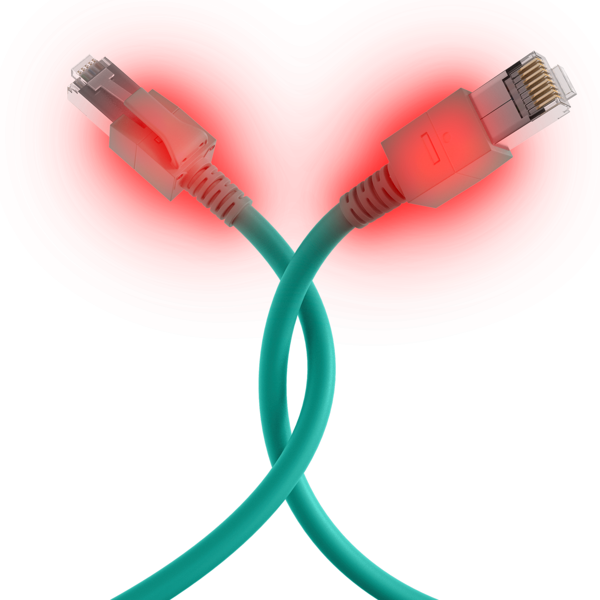 RJ45 Patchkabel Cat.6A S/FTP FRNC  VC LED grün 7m