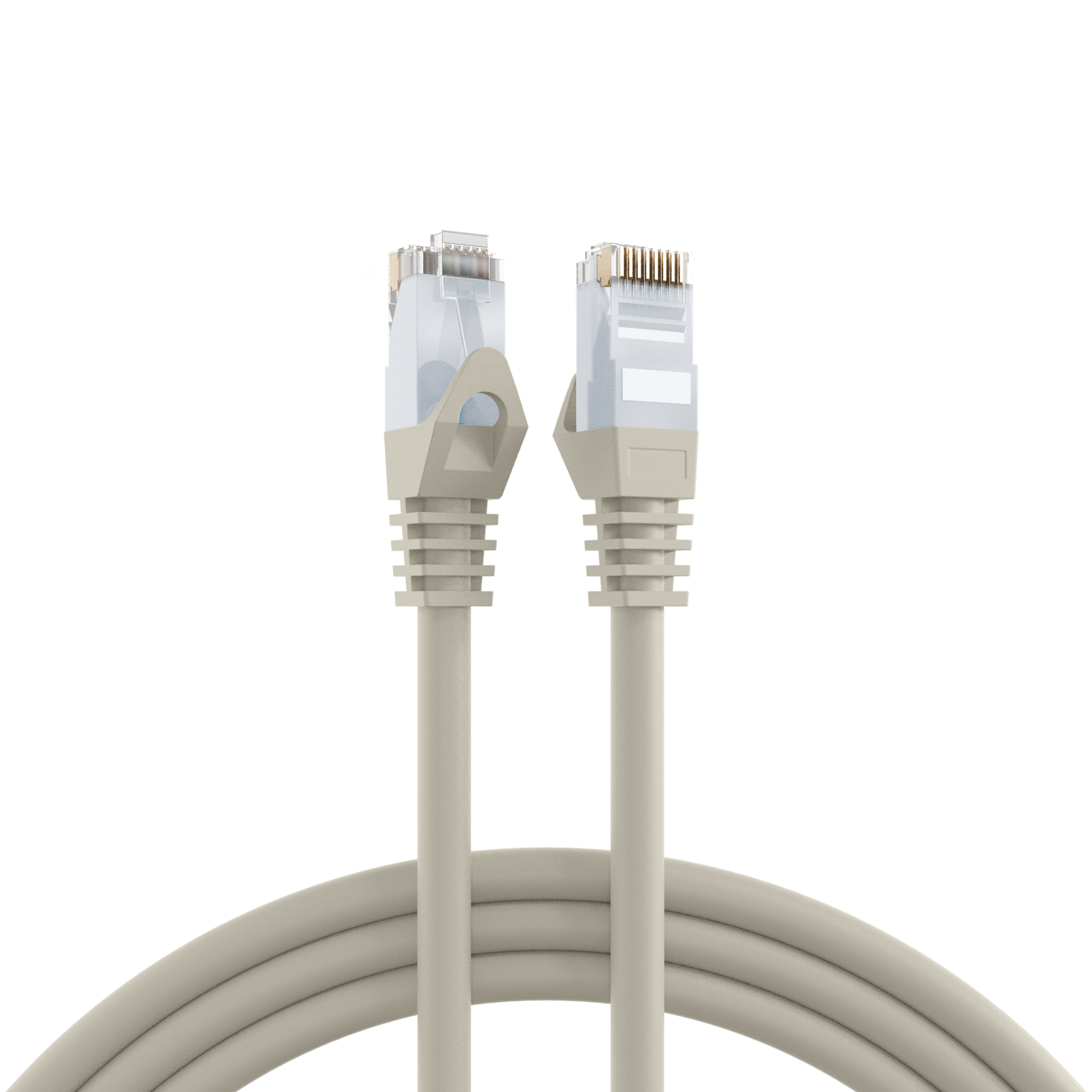 RJ45 Patchkabel Cat.6 U/UTP LSZH  CCA grau 0,25m