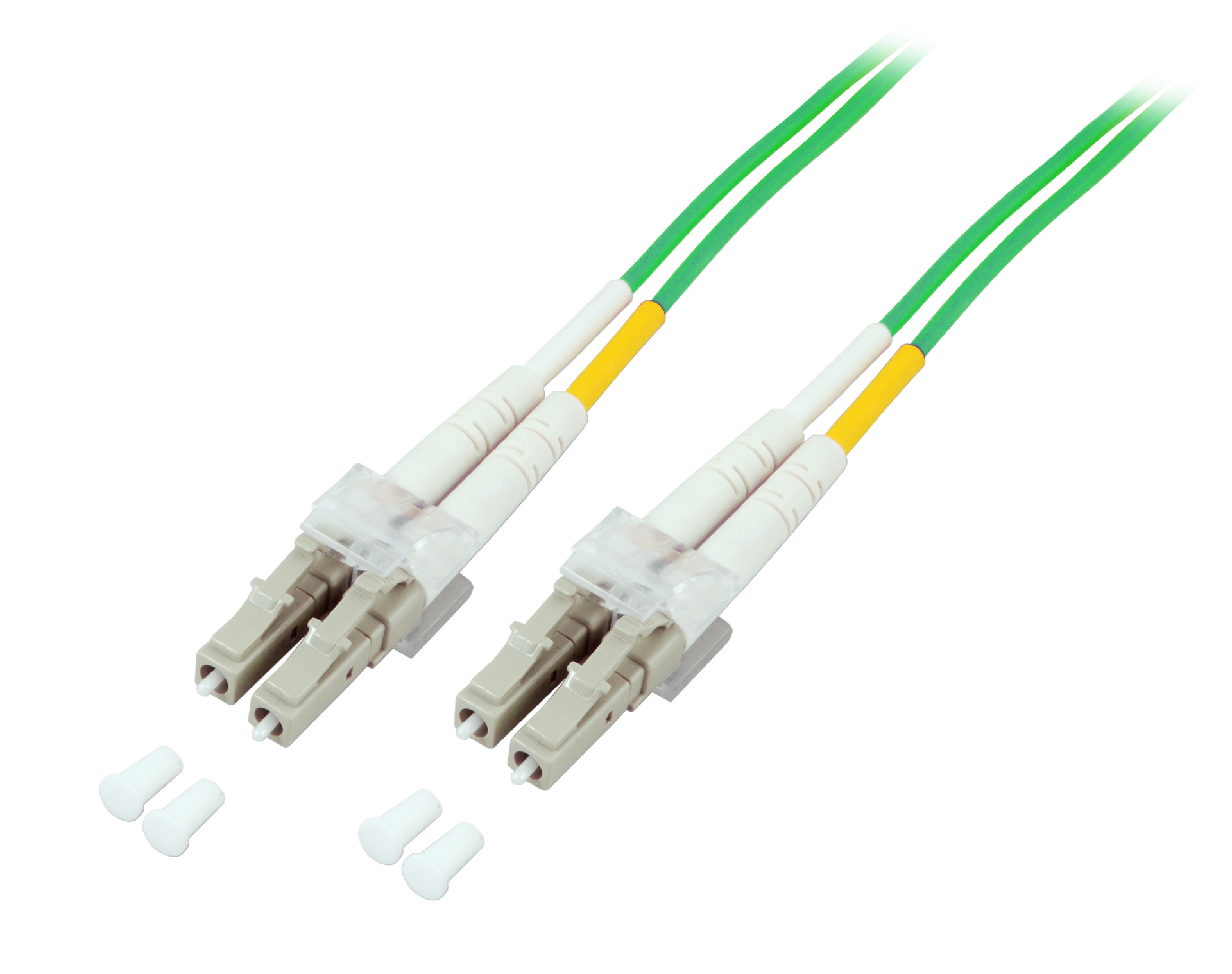 Duplex Jumper LC-LC 50/125µ, OM5, LSZH, limettengrün, 2.0mm, 35m