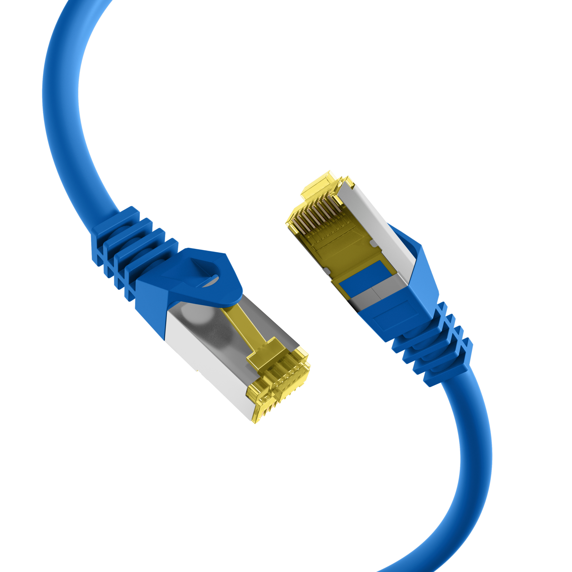 RJ45 Patchkabel Cat.6A S/FTP LSZH  Cat.7 Rohkabel blau 15m