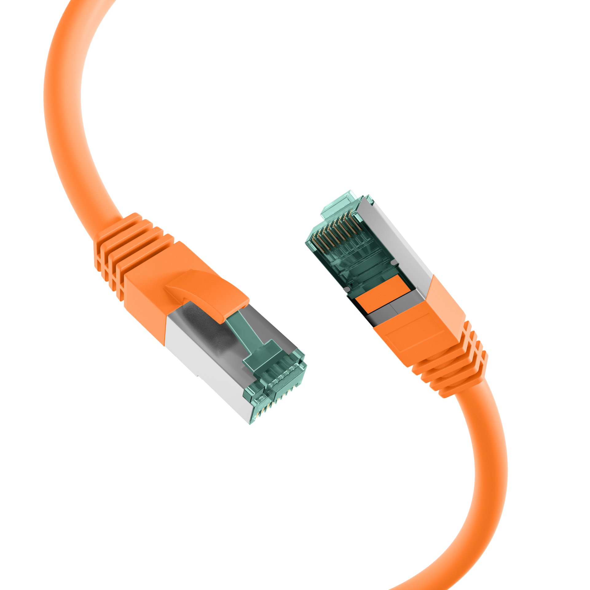 RJ45 Patchkabel Cat.6A S/FTP LSZH  orange 1m