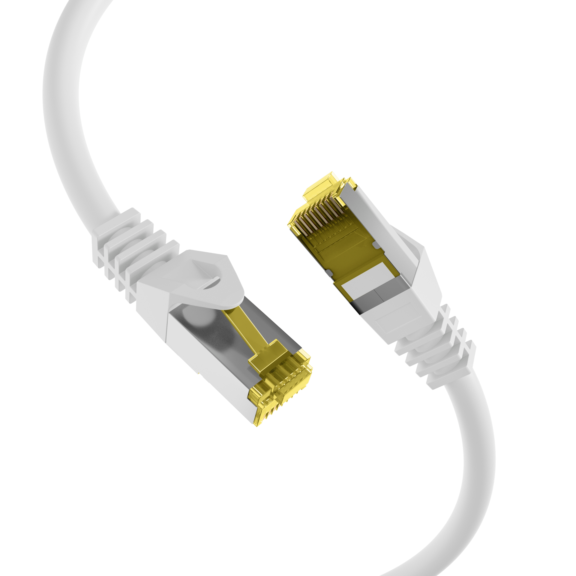 RJ45 Patchkabel Cat.6A S/FTP LSZH  Cat.7 Rohkabel weiß 7,5m