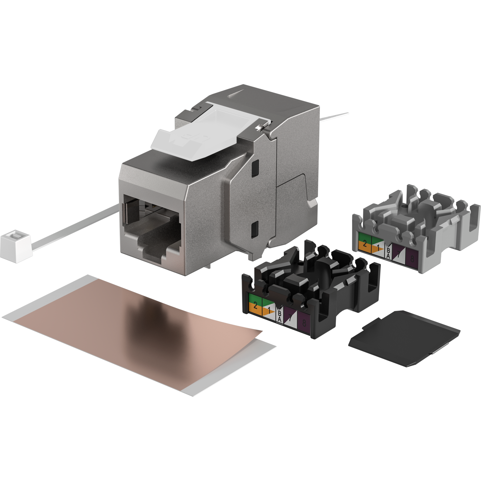 RJ45 Keystone STP, Cat.6, 250MHz