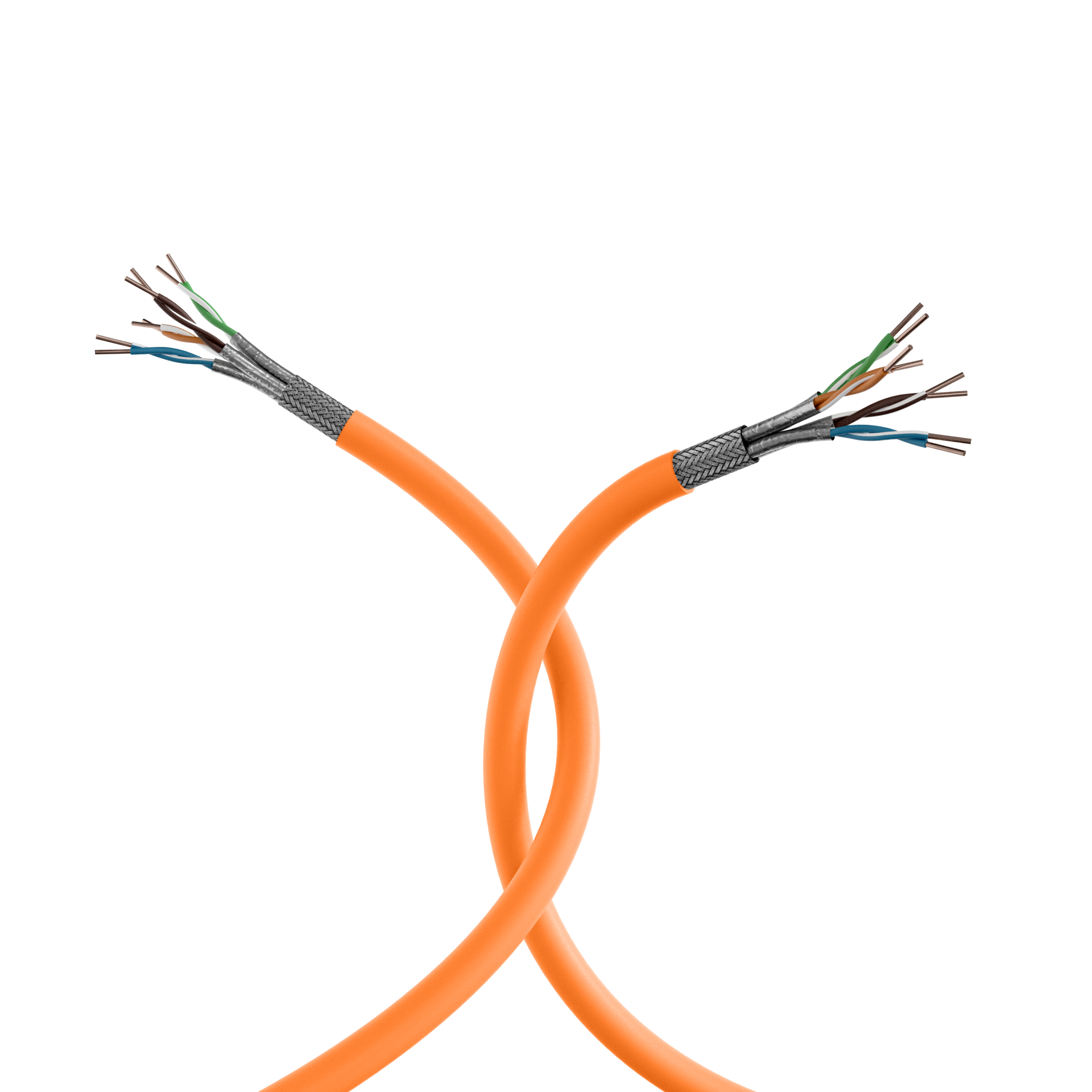 LAN Cat.7 1000 AWG 23 S/FTP,4P, CPR Dca, orange