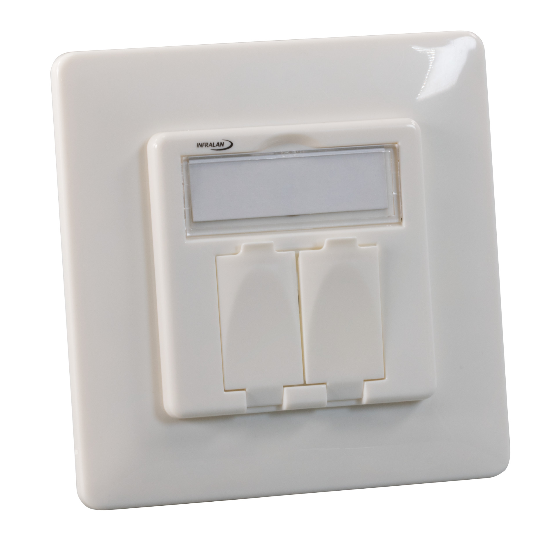 INFRALAN® 1-Port Rahmenset, RAL9010, für alle INFRALAN® Keystone Module