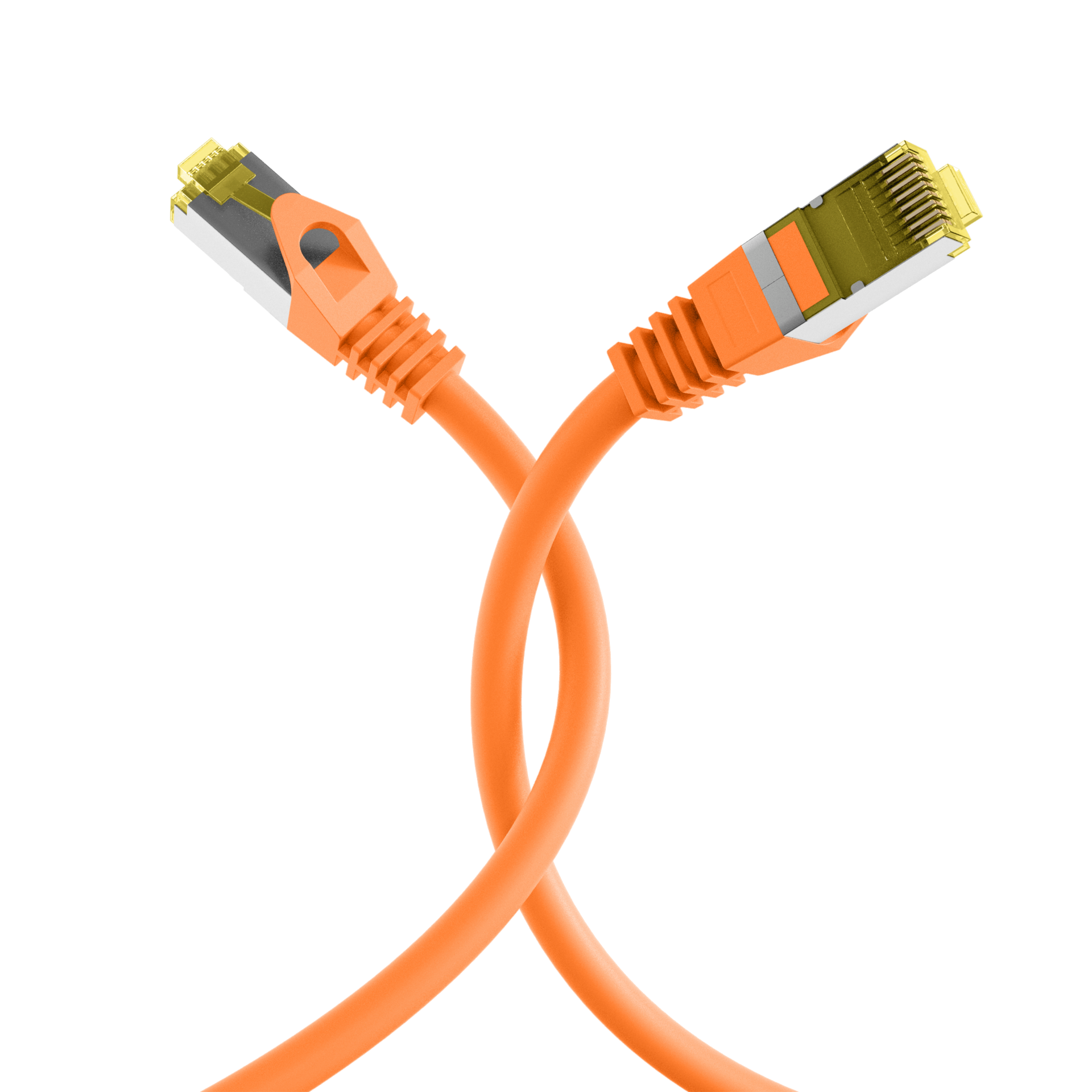 RJ45 Patchkabel Cat.6A S/FTP LSZH  Cat.7 Rohkabel orange 3m