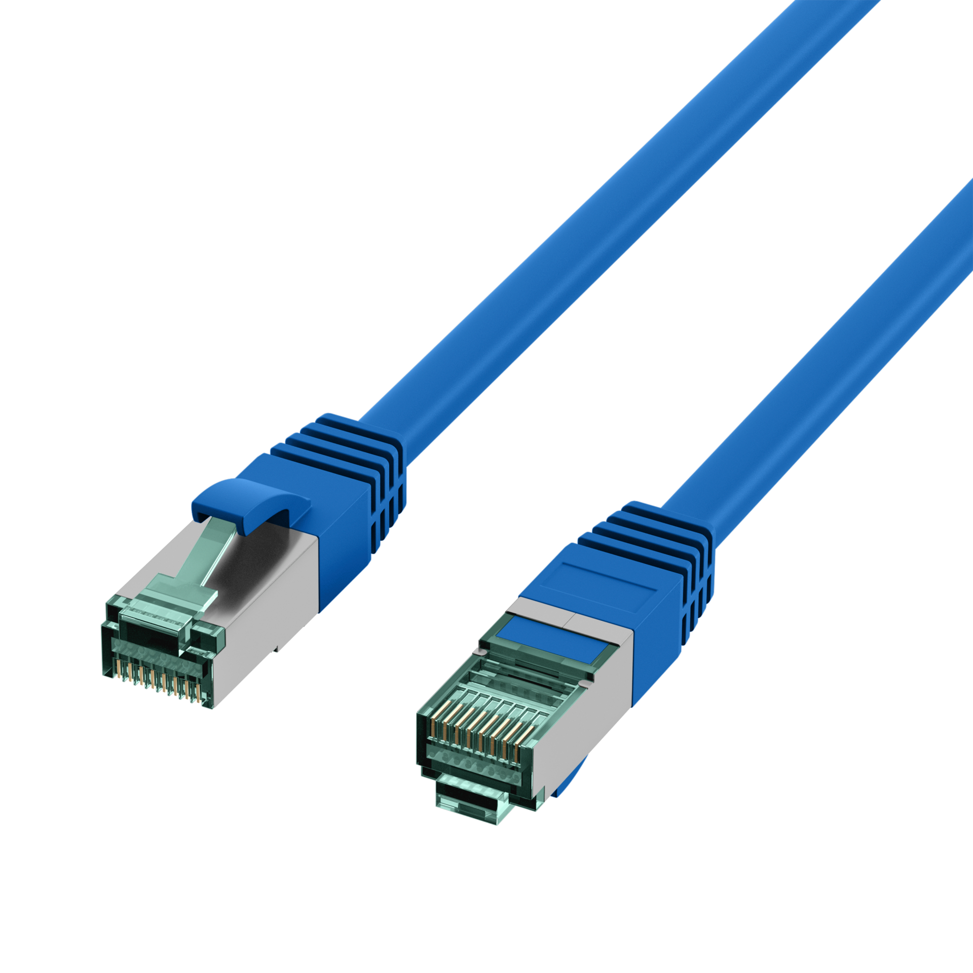 RJ45 Patchkabel Cat.6A S/FTP LSZH  blau 30m