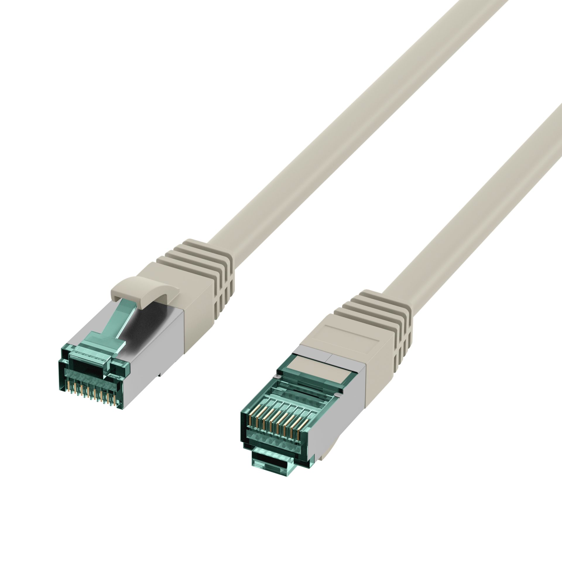 RJ45 Patchkabel Cat.6A S/FTP LSZH  grau 10m